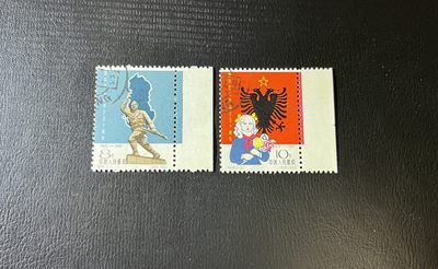 洪涛臻品  精选邮票限时拍卖第九期 - 纪96  阿尔巴尼亚盖销全 右边纸 顺戳 精品小票  收藏必备  全品  