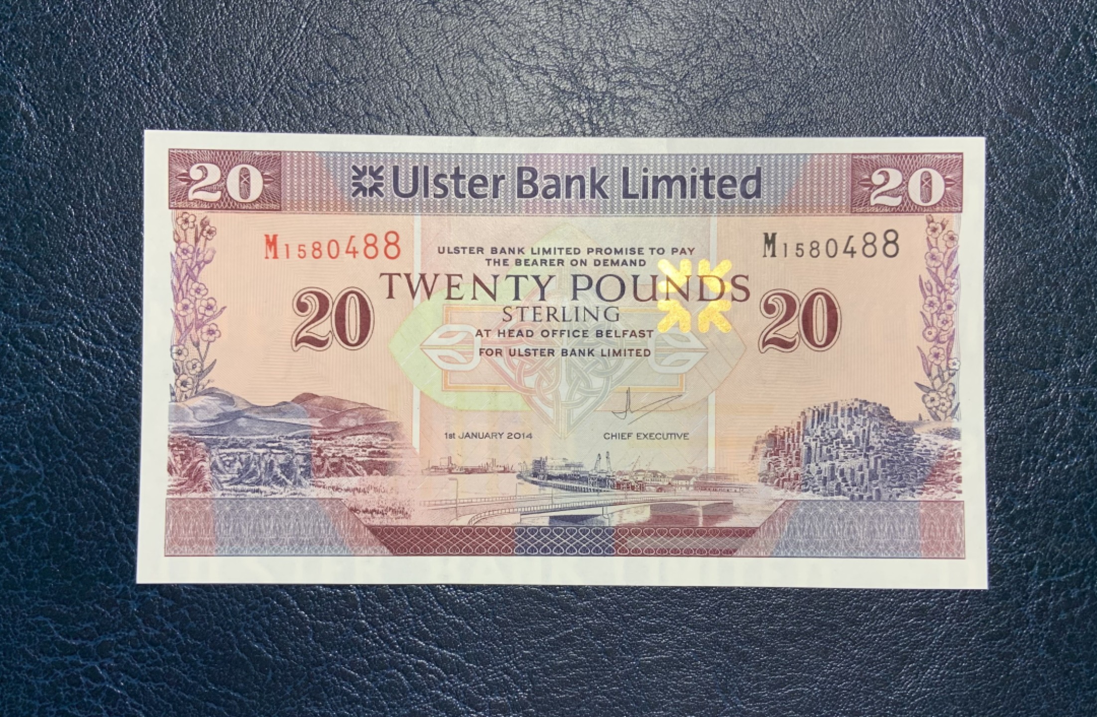 收藏联盟Quantum Auction 第187期拍卖 北爱尔兰优斯特银行2014年20镑 品相全新UNC 