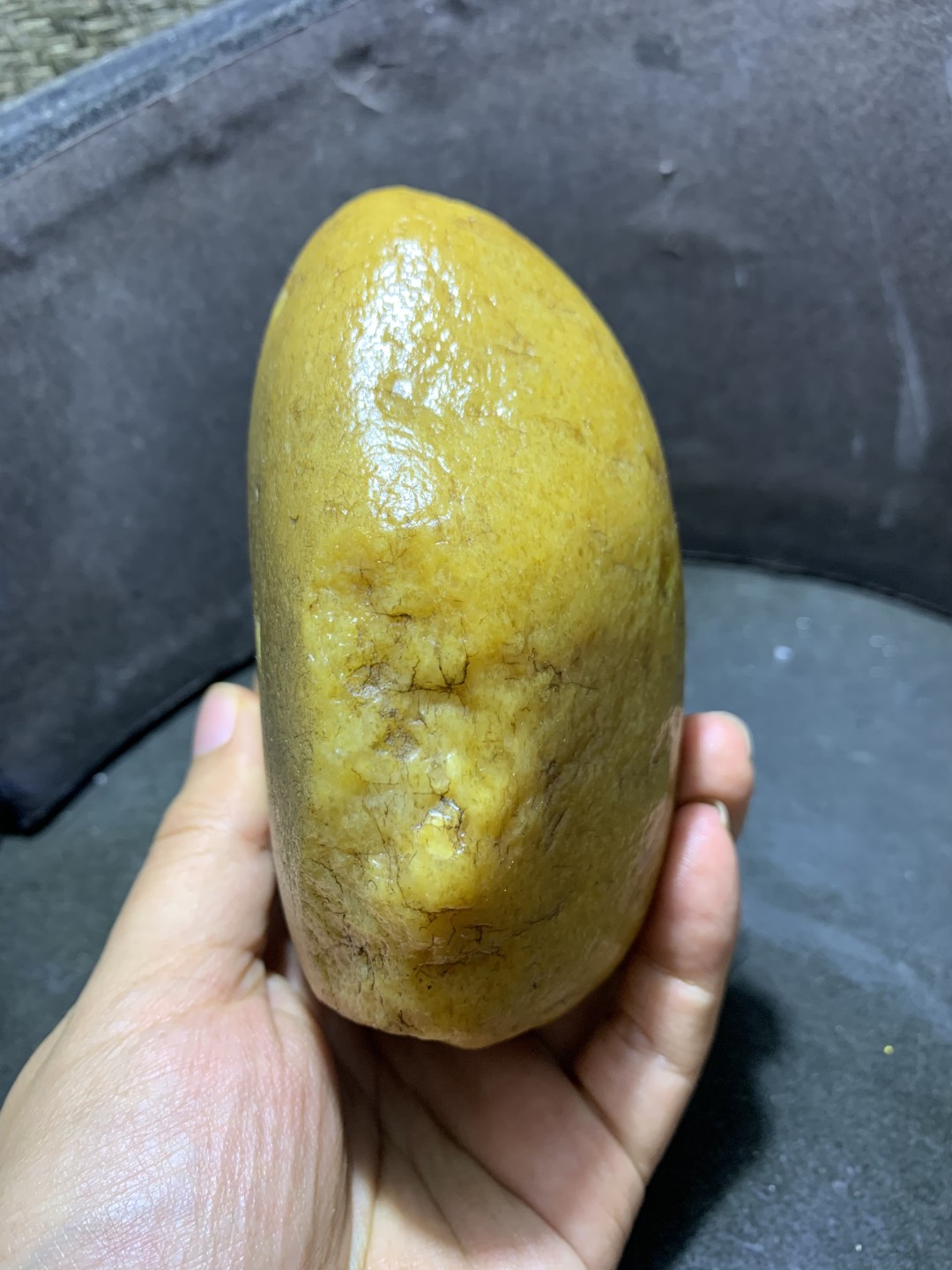 精美天然地表金丝玉老皮黄料大籽料原石一块，