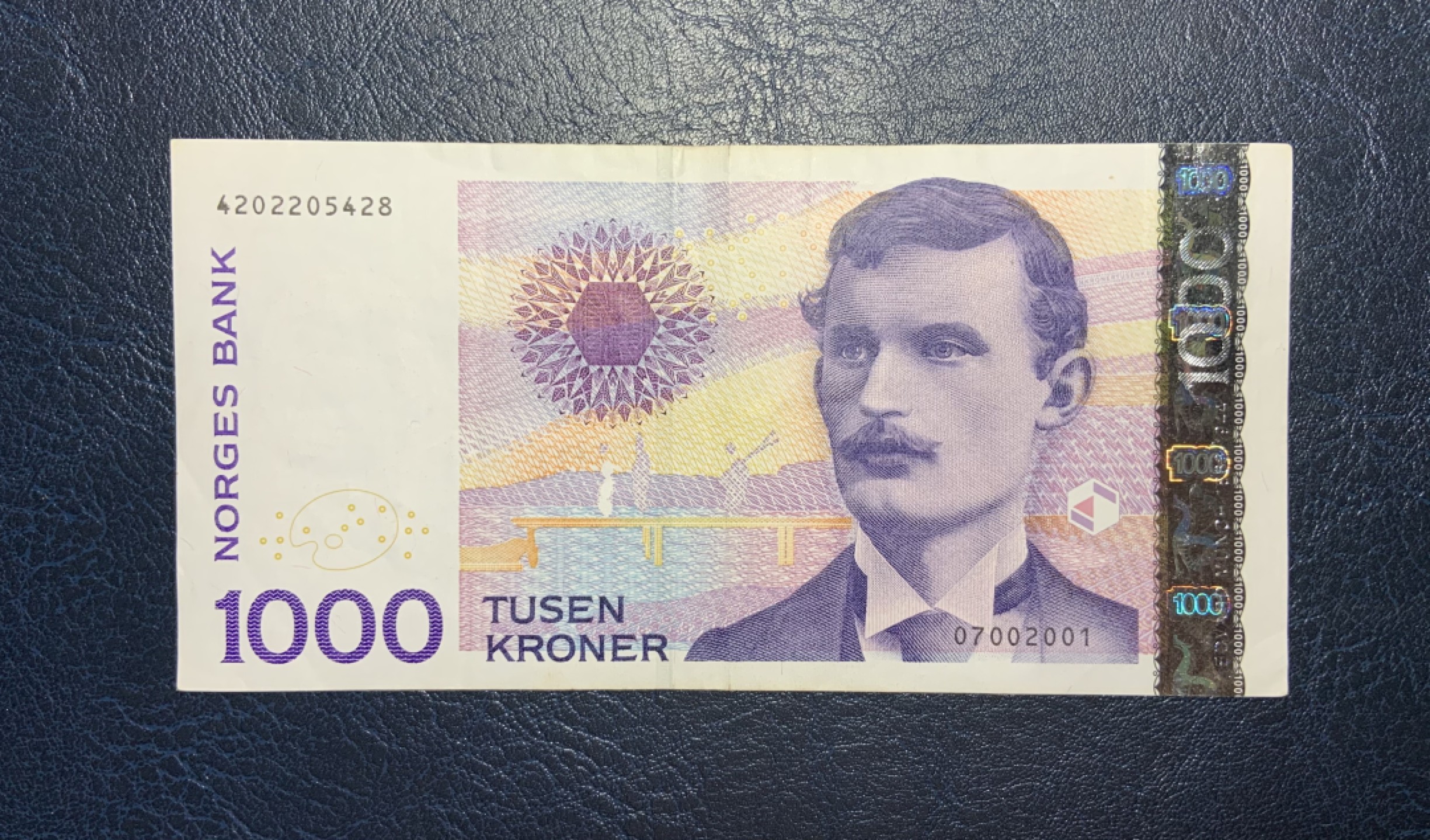 收藏联盟Quantum Auction 第187期拍卖 挪威2001年1000克朗 品相如图 a版 画家蒙克