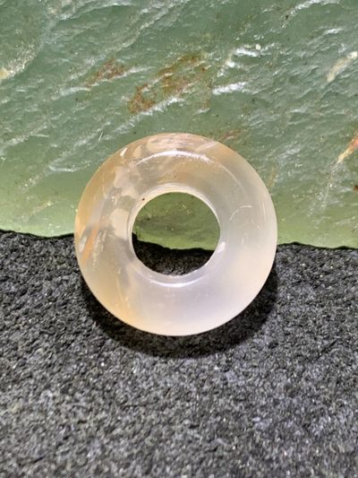川料南红玛瑙荔枝冻通货卡环一个 - 川料南红玛瑙荔枝冻通货卡环一个