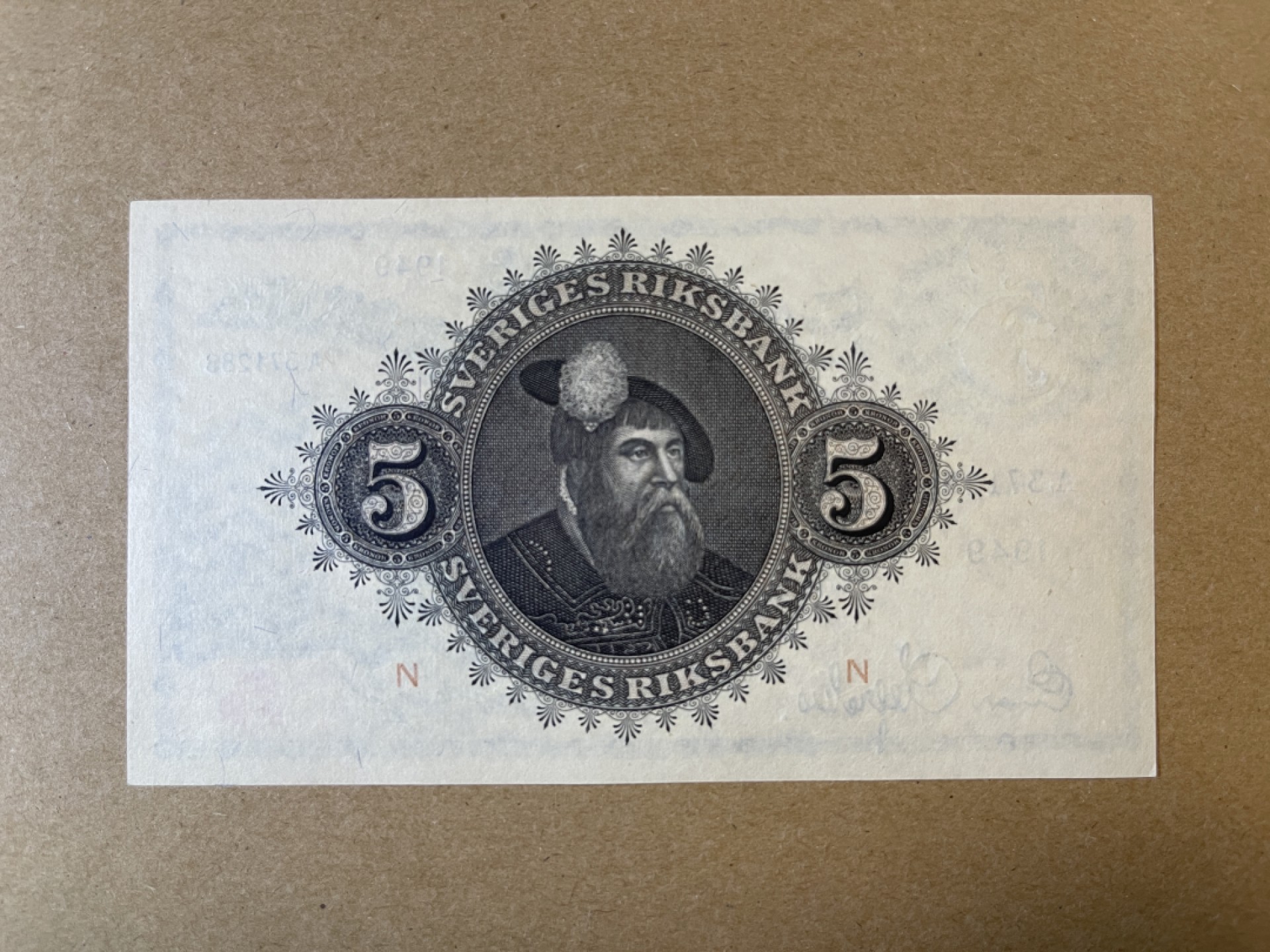 《张总收藏》70期——外币精品 瑞典5克朗 UNC 1949年版