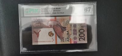 全新UNC 2019年阿鲁巴岛 200 弗罗林 A冠 首发冠 实物图  - 全新UNC 2019年阿鲁巴岛 200 弗罗林 A冠 首发冠 实物图 