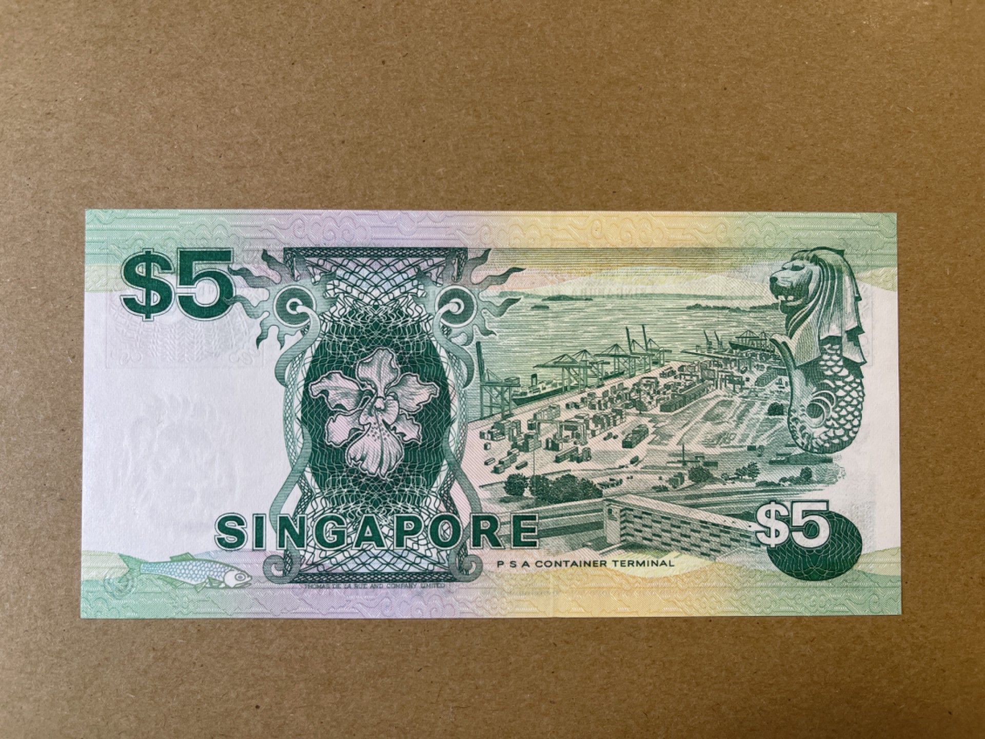 《张总收藏》70期——外币精品 新加坡5元 UNC 船版 1989年