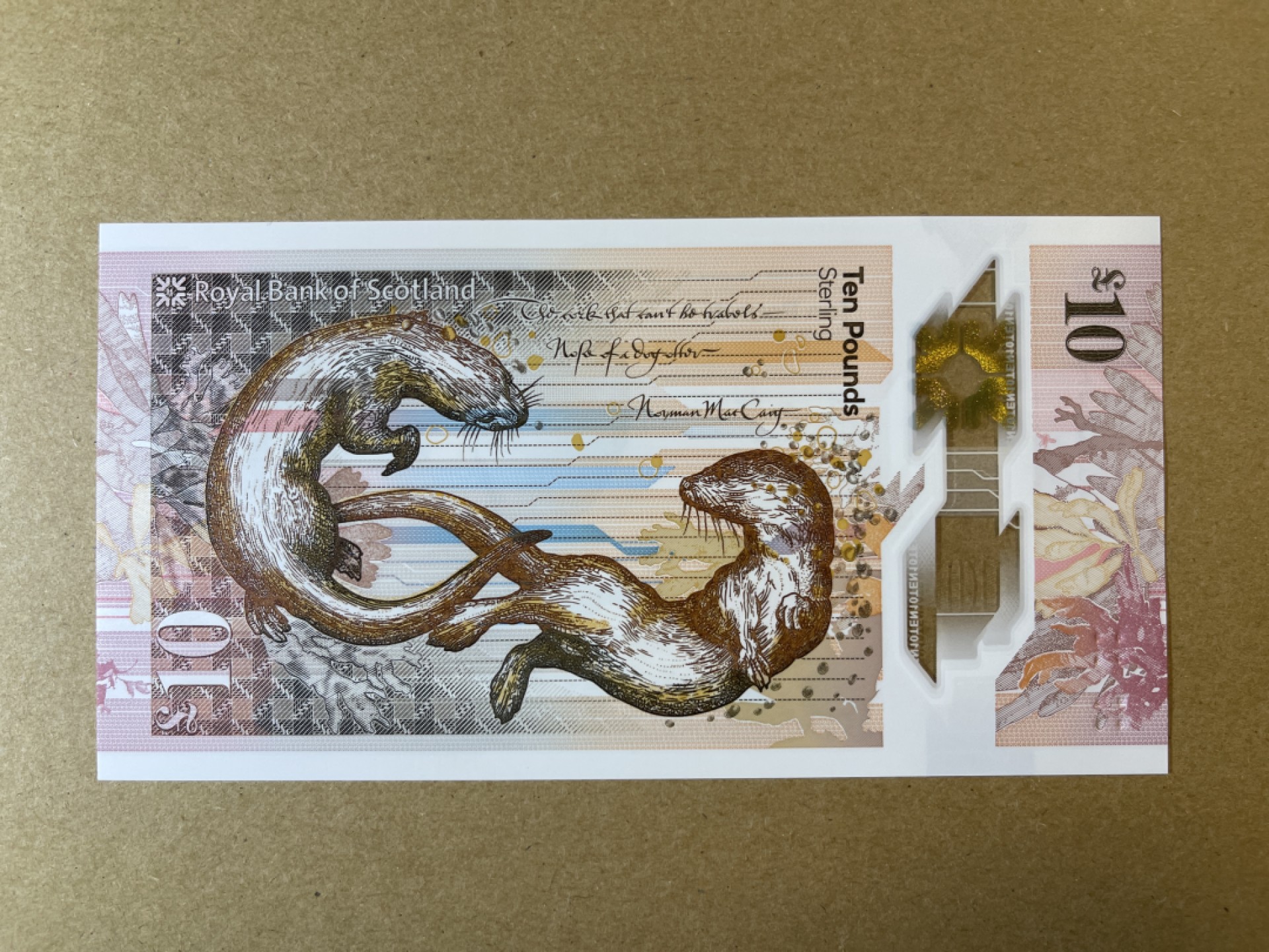 《张总收藏》70期——外币精品 苏格兰10镑 UNC 皇家银行塑料钞 ZZ冠补号