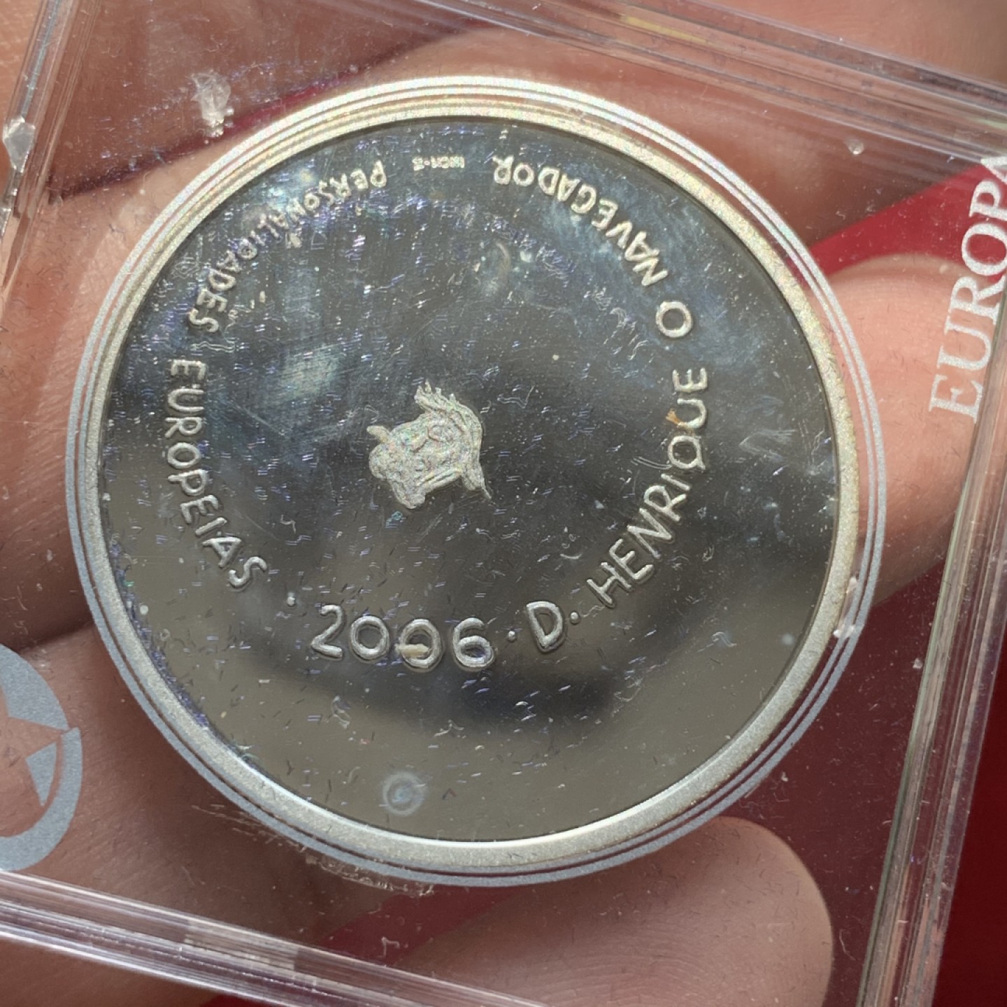 《竞宝斋》第89场-本周日，周一，周四，3场连拍（全场不限金额包邮）  葡萄牙 2006年 航海家亨利 8欧元 精制大银币 31.1克 925银