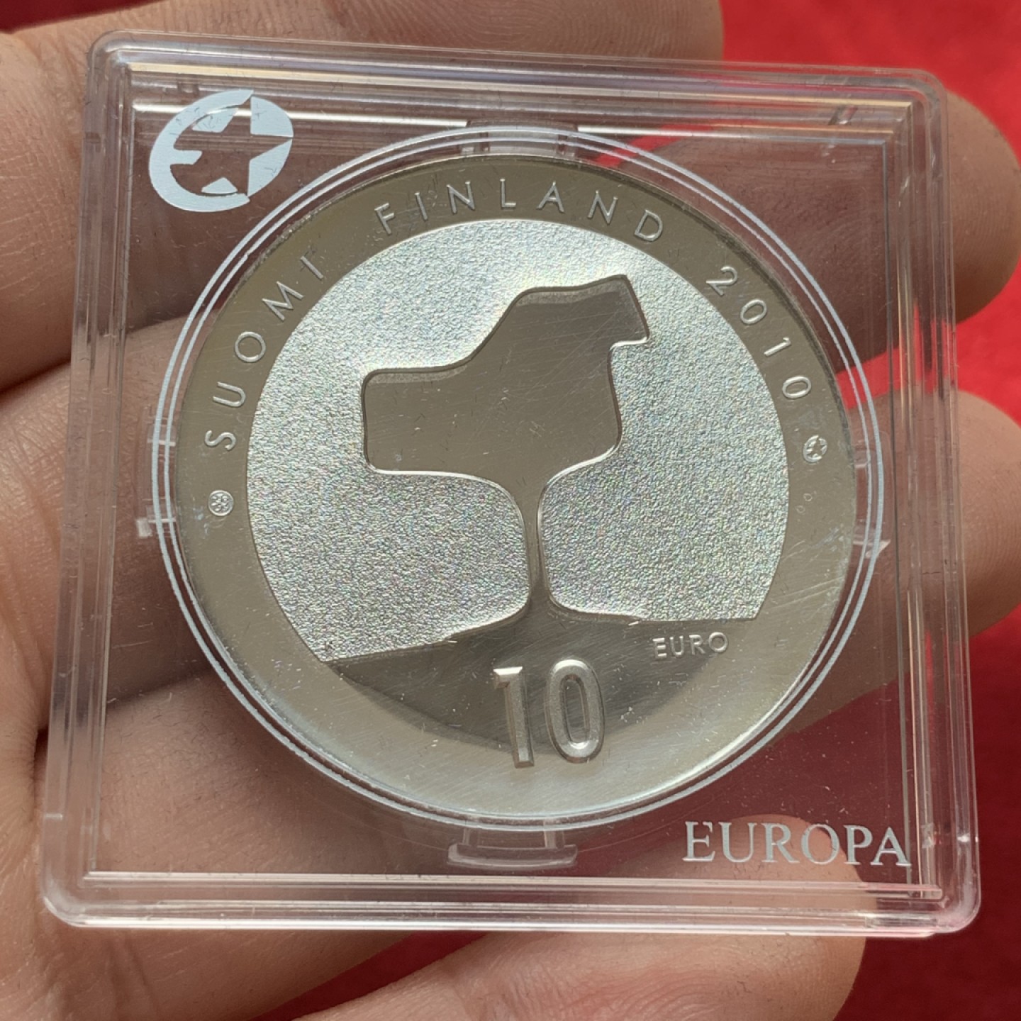 《竞宝斋》第89场-本周日，周一，周四，3场连拍（全场不限金额包邮） 芬兰 2010年 埃罗·沙里宁  纪念银币 10欧元 精制大银币25.5克 925银