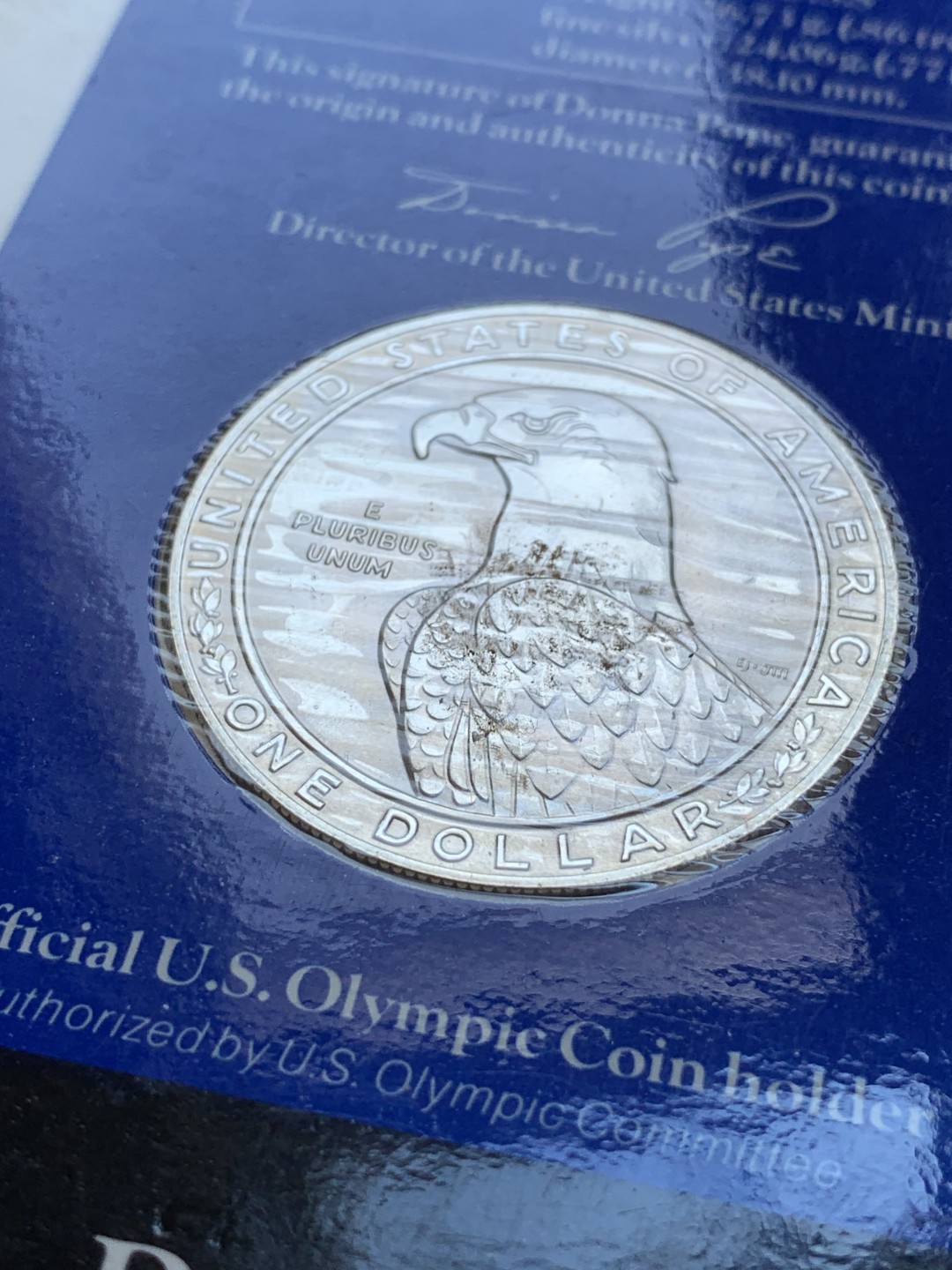 《竞宝斋》第89场-本周日，周一，周四，3场连拍（全场不限金额包邮） 美国1983 老鹰半身1元大银币 三枚不同厂 封装套 单枚26.8克