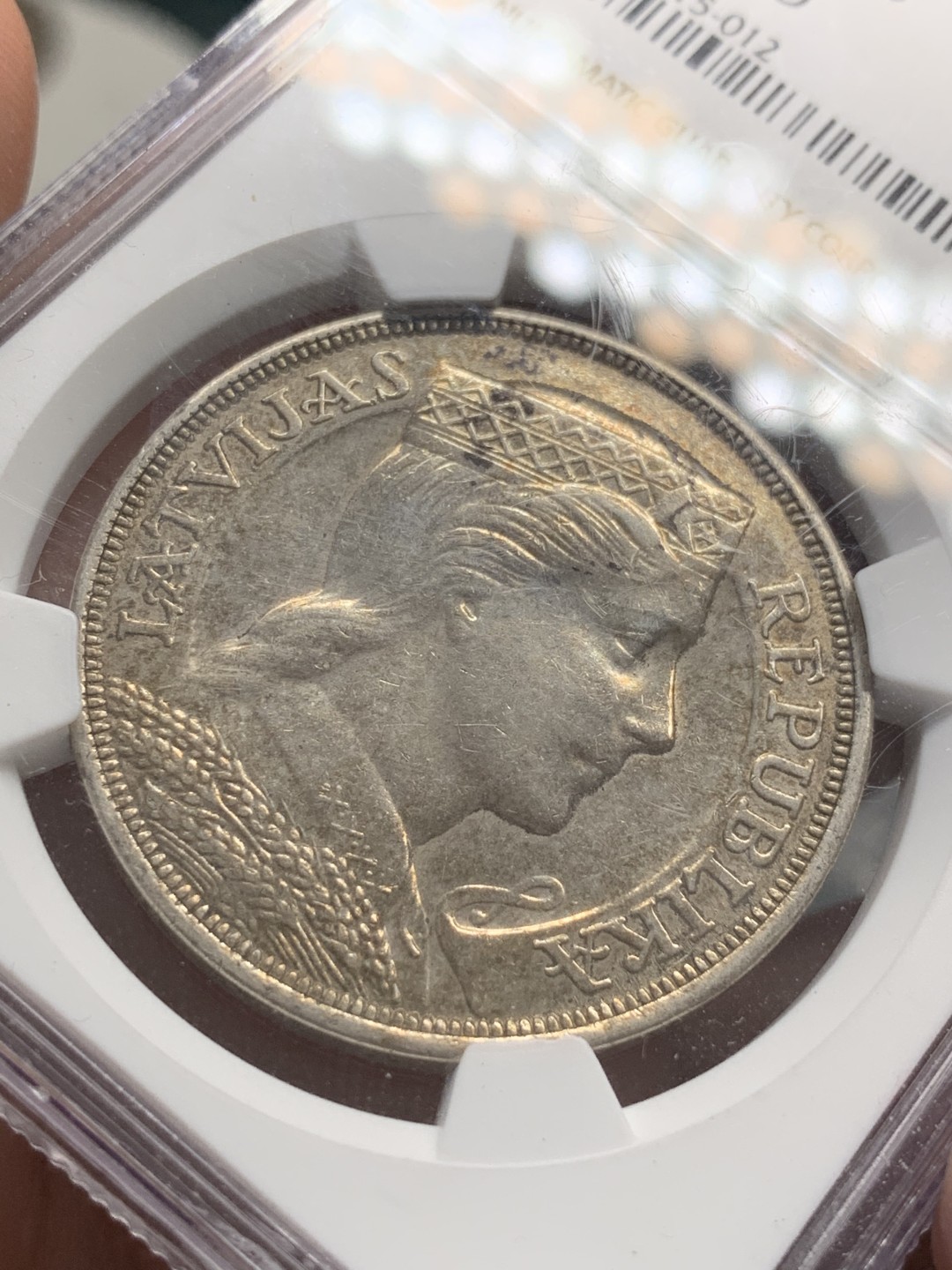 《竞宝斋》第89场-本周日，周一，周四，3场连拍（全场不限金额包邮） NGC-AUD  拉脱维亚 1931年 5拉特银币 