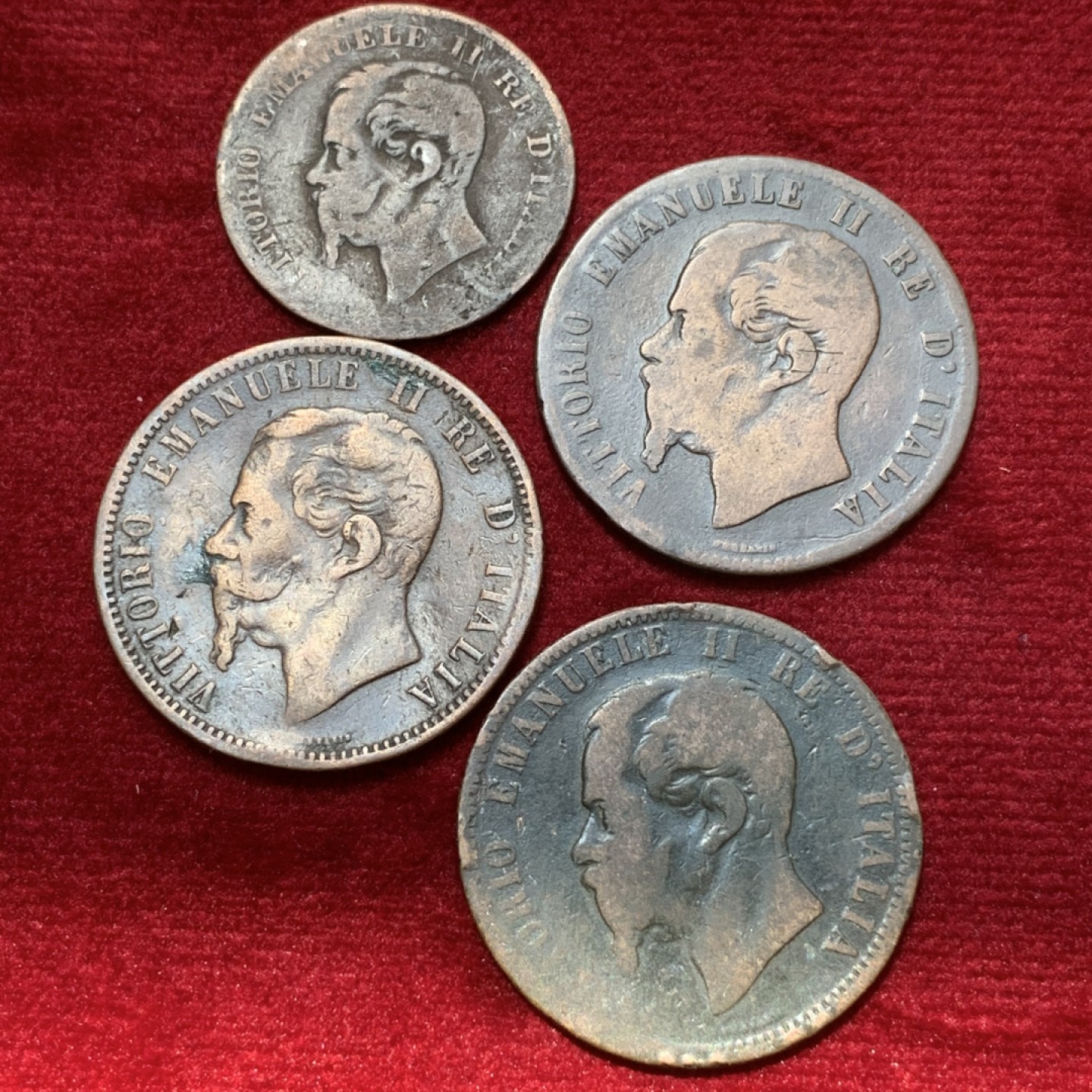 《竞宝斋》第89场-本周日，周一，周四，3场连拍（全场不限金额包邮） 意大利 早期铜币 4枚