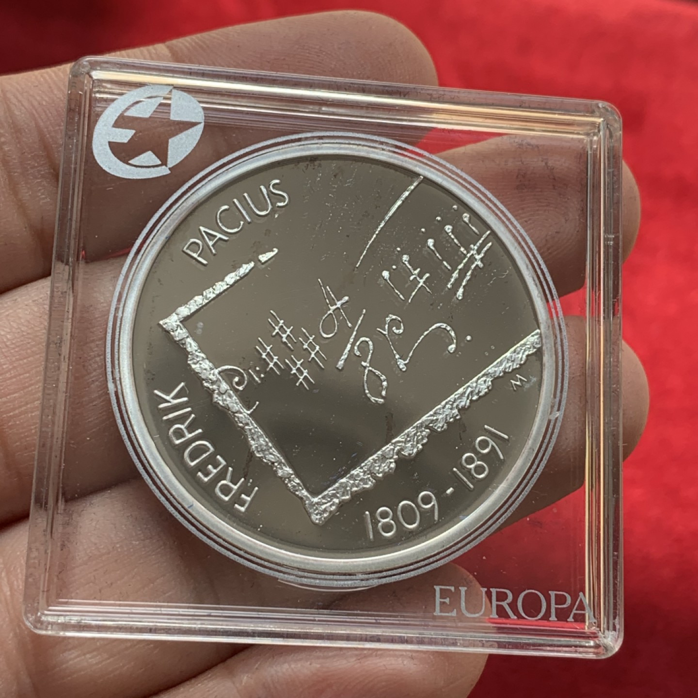 《竞宝斋》第89场-本周日，周一，周四，3场连拍（全场不限金额包邮） 芬兰 2009年 弗雷德里克·帕修斯 10欧元 精制大银币 25.5克 925银