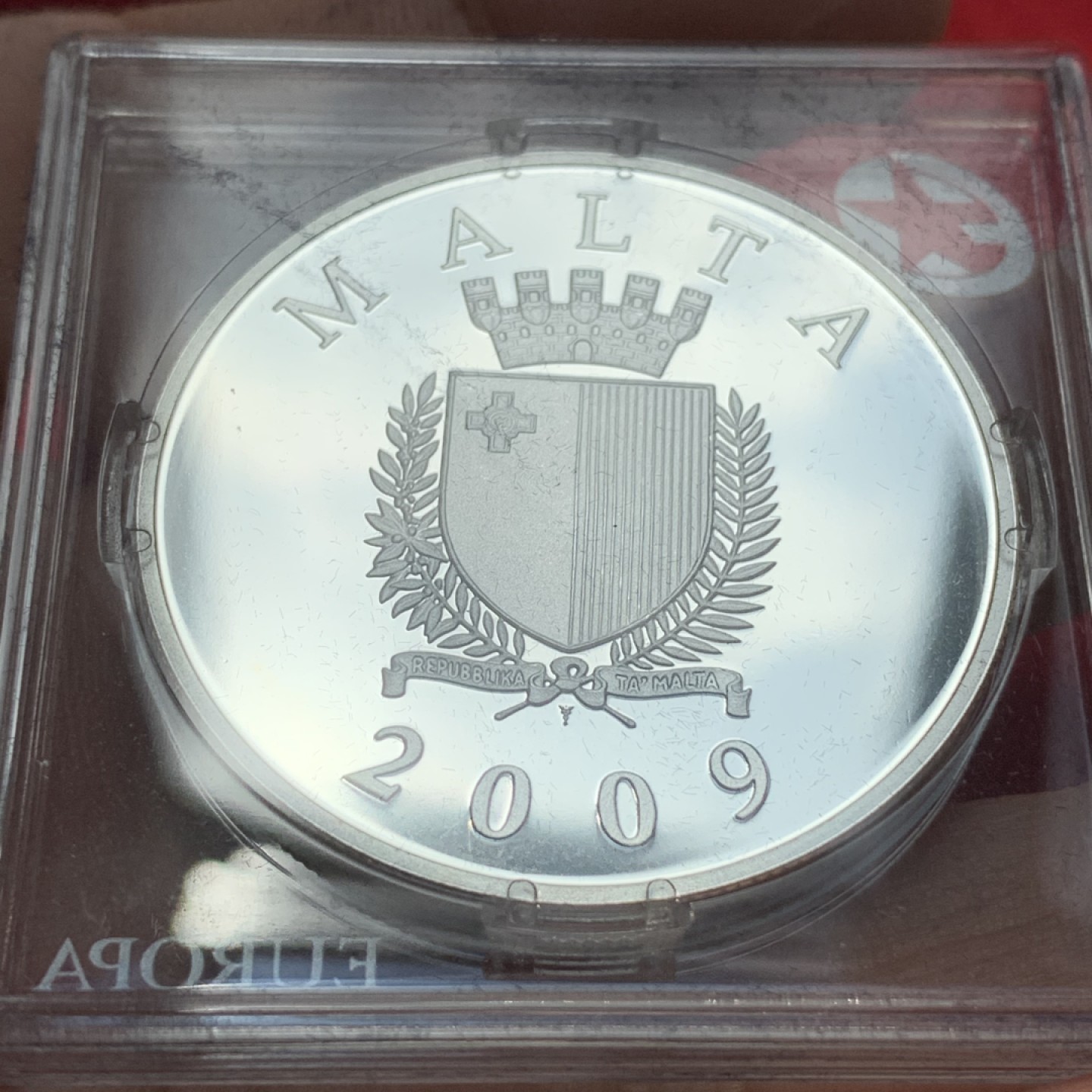 《竞宝斋》第89场-本周日，周一，周四，3场连拍（全场不限金额包邮） 马耳他 2009年 卡斯特拉尼亚宫 10欧元精制大银币 28.28克 925银