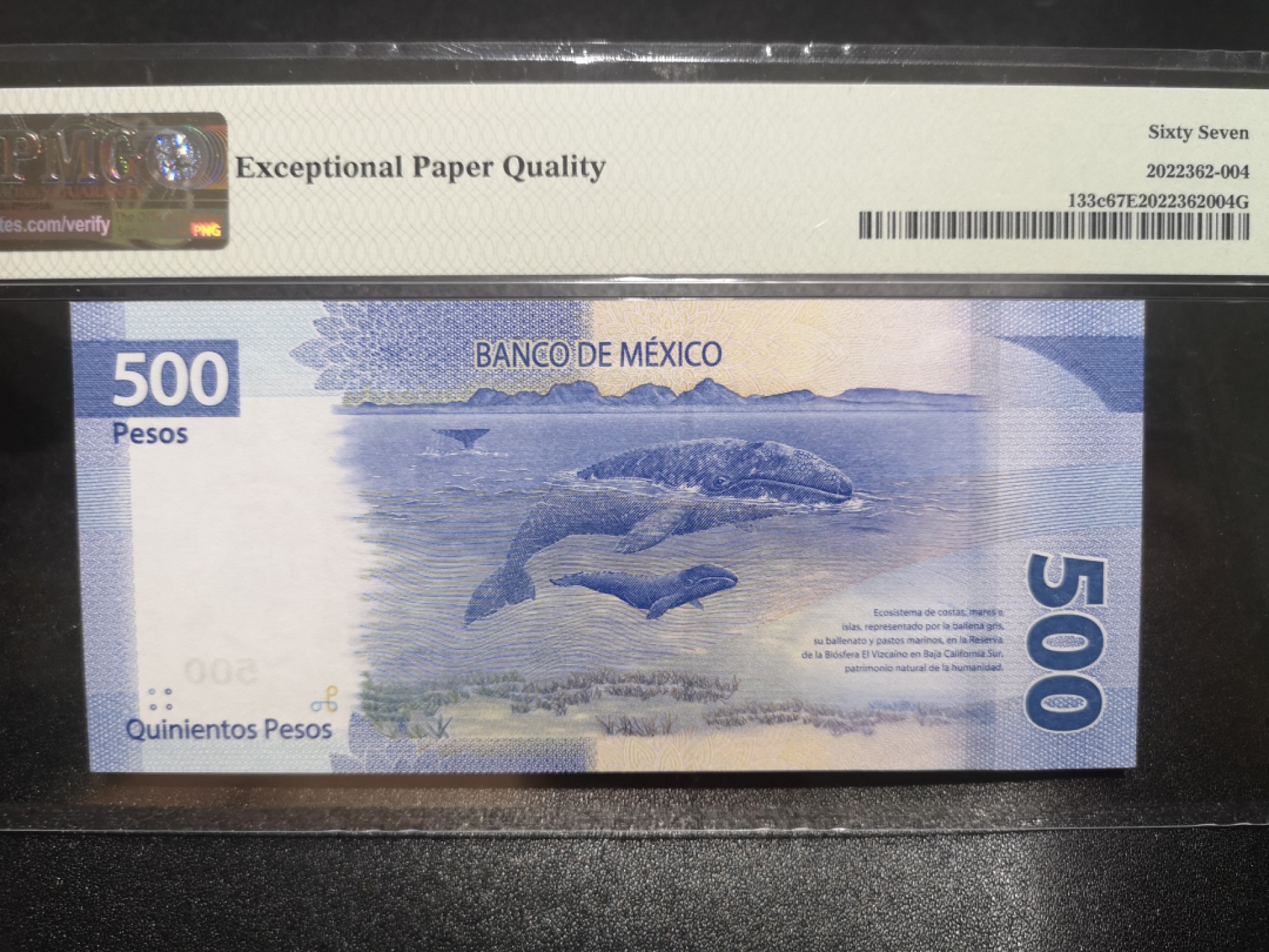 《外钞收藏家》第一百九十七期 2019年墨西哥500比索 PMG67 无47