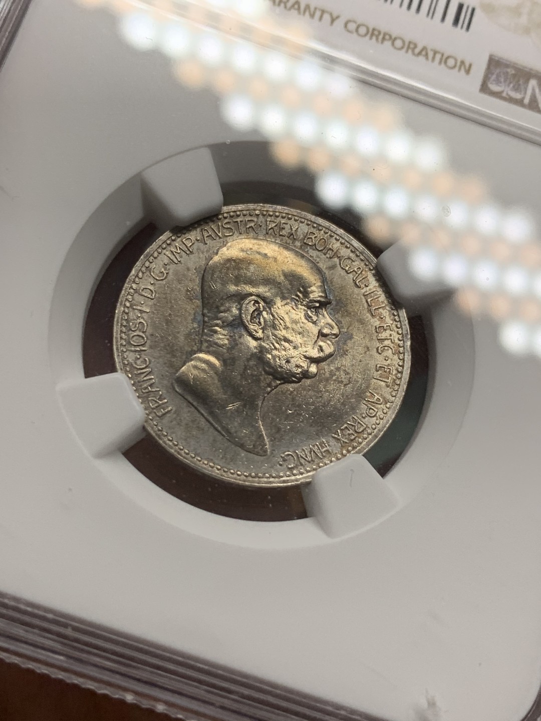 《竞宝斋》第89场-本周日，周一，周四，3场连拍（全场不限金额包邮） NGC-UNC 1908年奥地利60周年1克朗