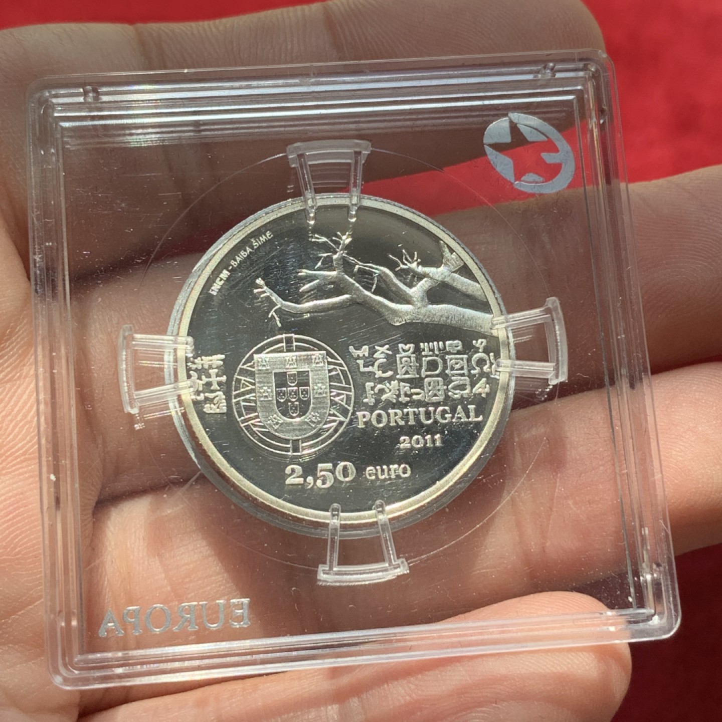 《竞宝斋》第89场-本周日，周一，周四，3场连拍（全场不限金额包邮） 葡萄牙 2011年 卡佩罗和伊文斯 2.5欧元 精制银币 发行量6530枚 12克 925银