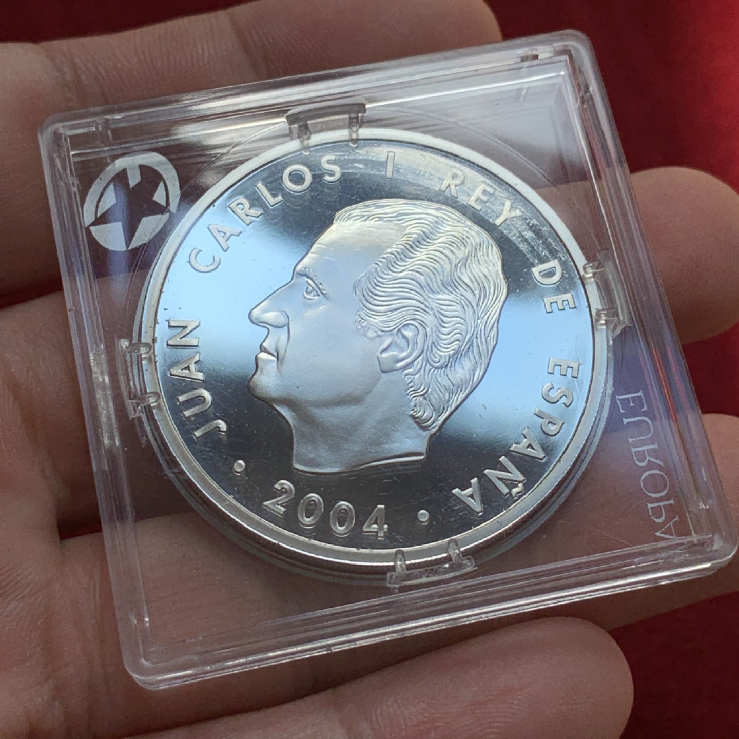 《竞宝斋》第89场-本周日，周一，周四，3场连拍（全场不限金额包邮） 西班牙 2004年 扩大欧盟纪念 10欧元大银币 27克 925银