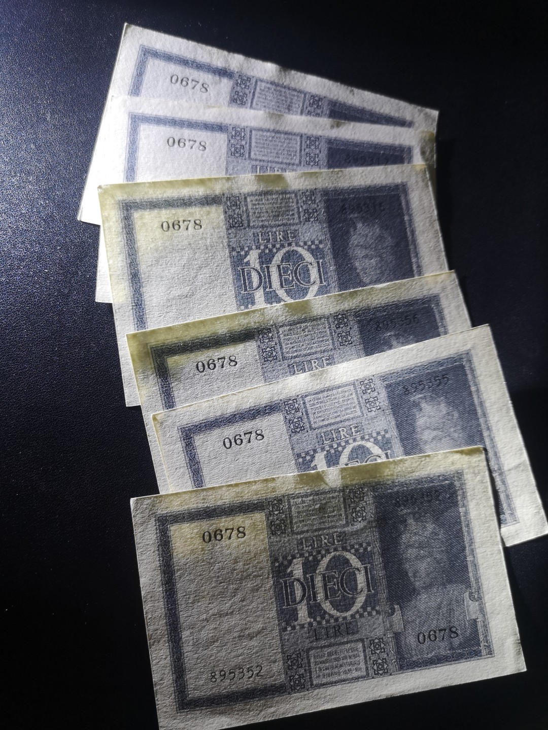 《外钞收藏家》第一百九十七期 1944年意大利10里拉 6张 近全新