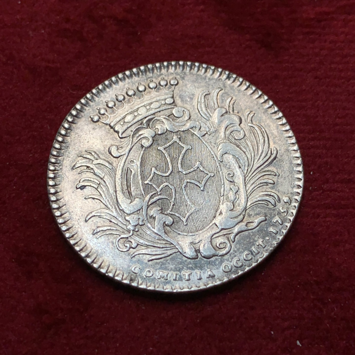 《竞宝斋》第89场-本周日，周一，周四，3场连拍（全场不限金额包邮） 法国 路易十五 1752年 银质代币