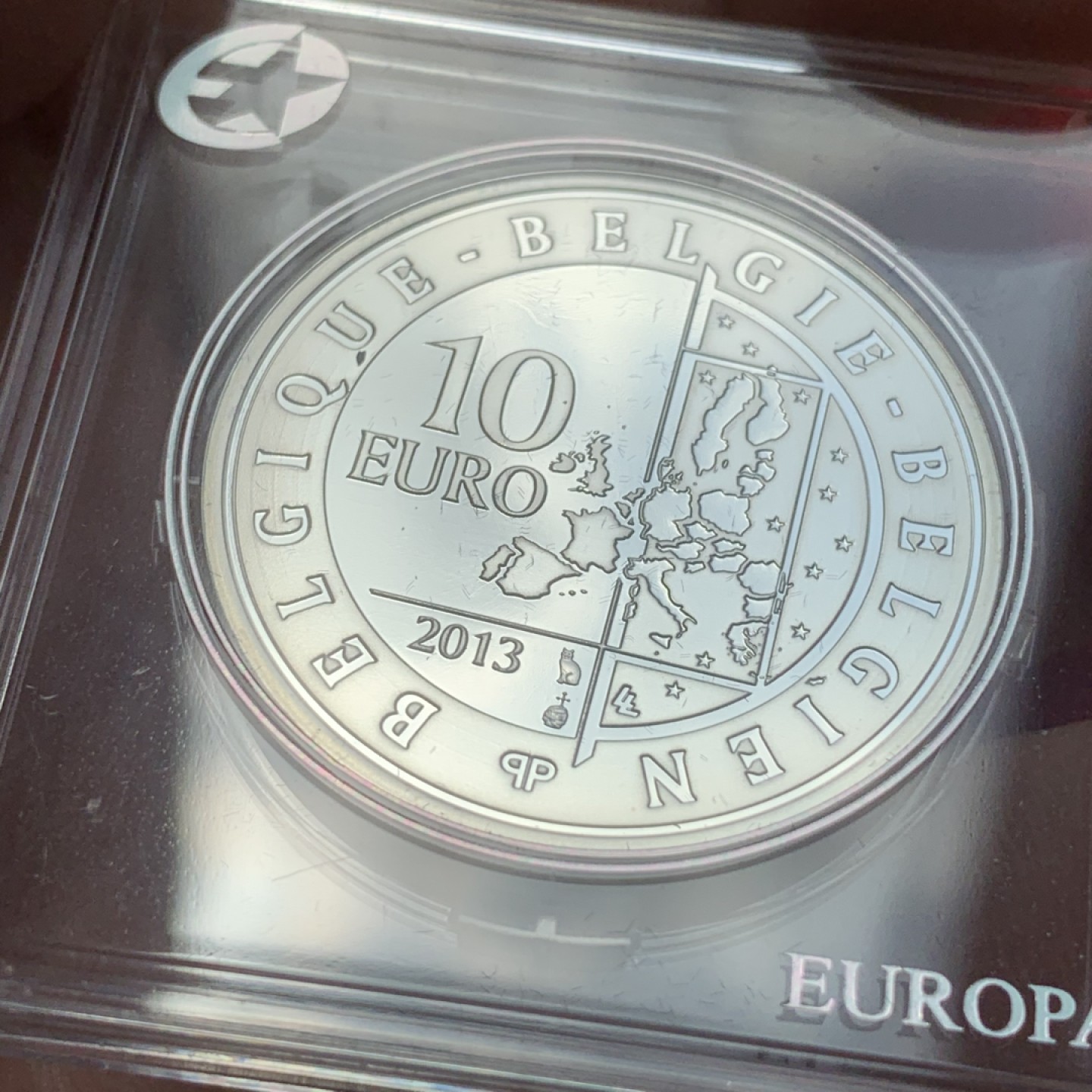 《竞宝斋》第89场-本周日，周一，周四，3场连拍（全场不限金额包邮） 比利时 2013年 雨果克劳斯纪念 10欧元 大银币 18.75克 925银