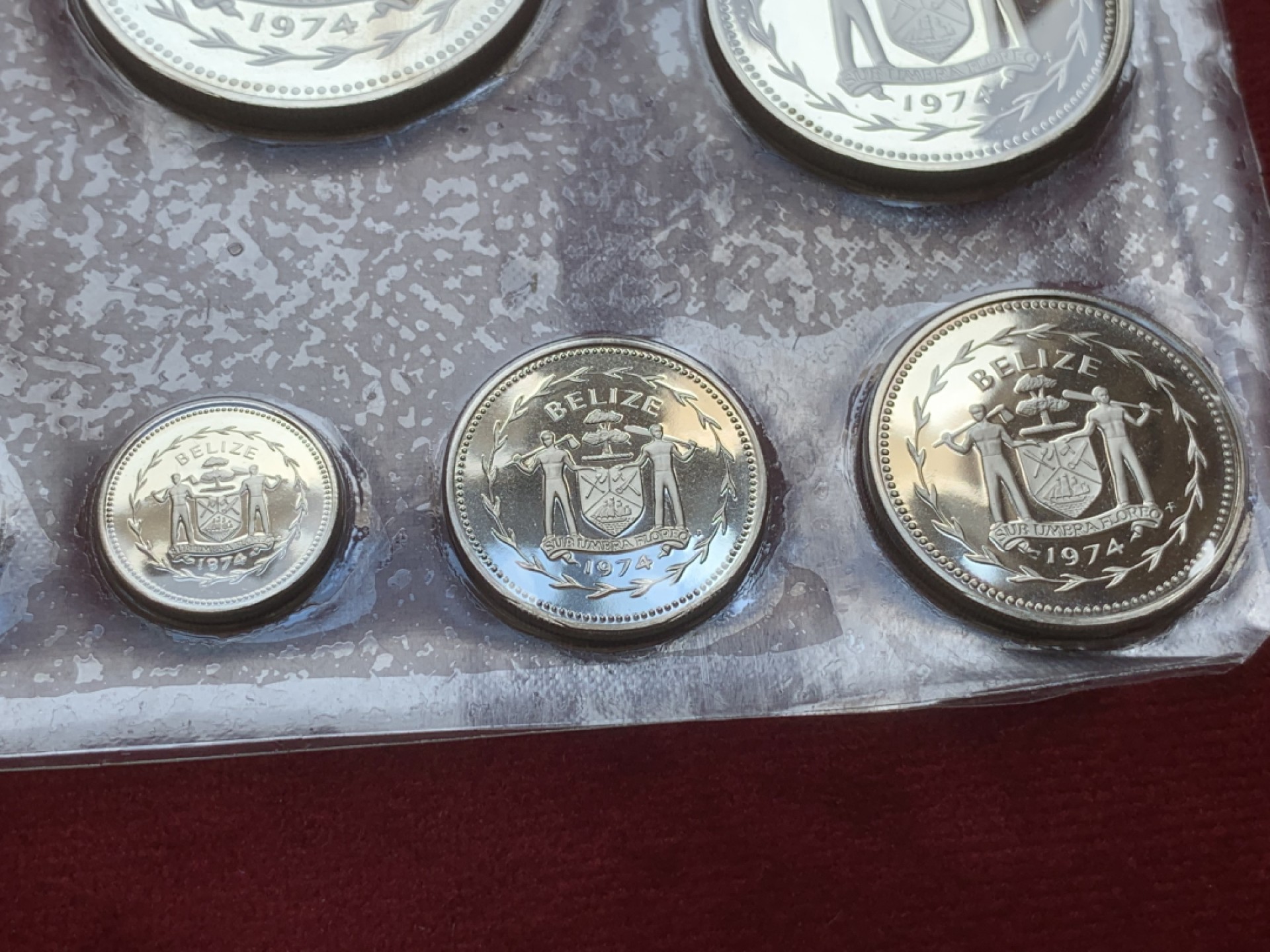 《竞宝斋》第89场-本周日，周一，周四，3场连拍（全场不限金额包邮） 原盒伯利兹1974年鸟类精制币 8枚套