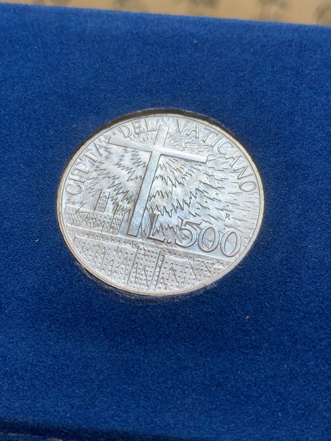 《竞宝斋》第89场-本周日，周一，周四，3场连拍（全场不限金额包邮） 卡装 梵蒂冈1991年 约翰保罗二世 500里拉银币 BU状态 少见品种