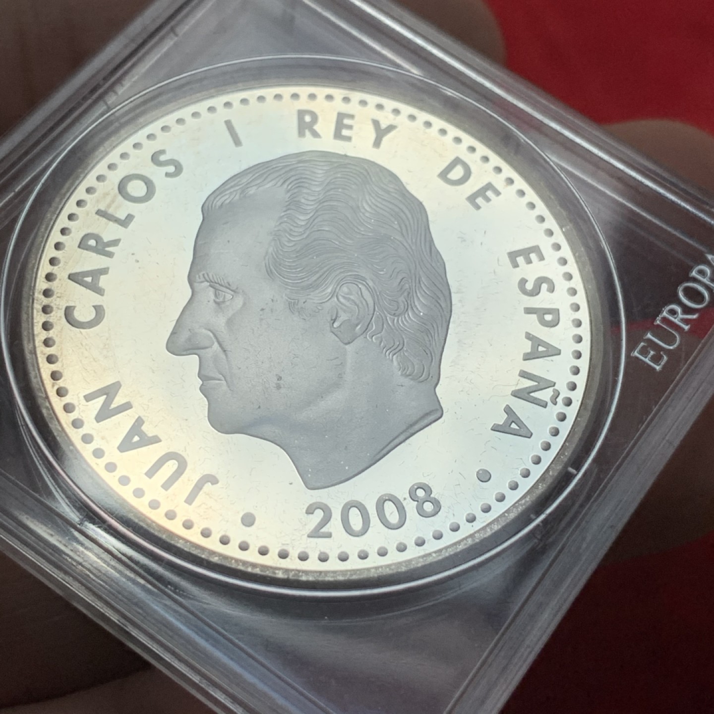 《竞宝斋》第89场-本周日，周一，周四，3场连拍（全场不限金额包邮） 西班牙 2008年 欧洲名人阿方索十世 10欧元 精制大银币 27克 925银