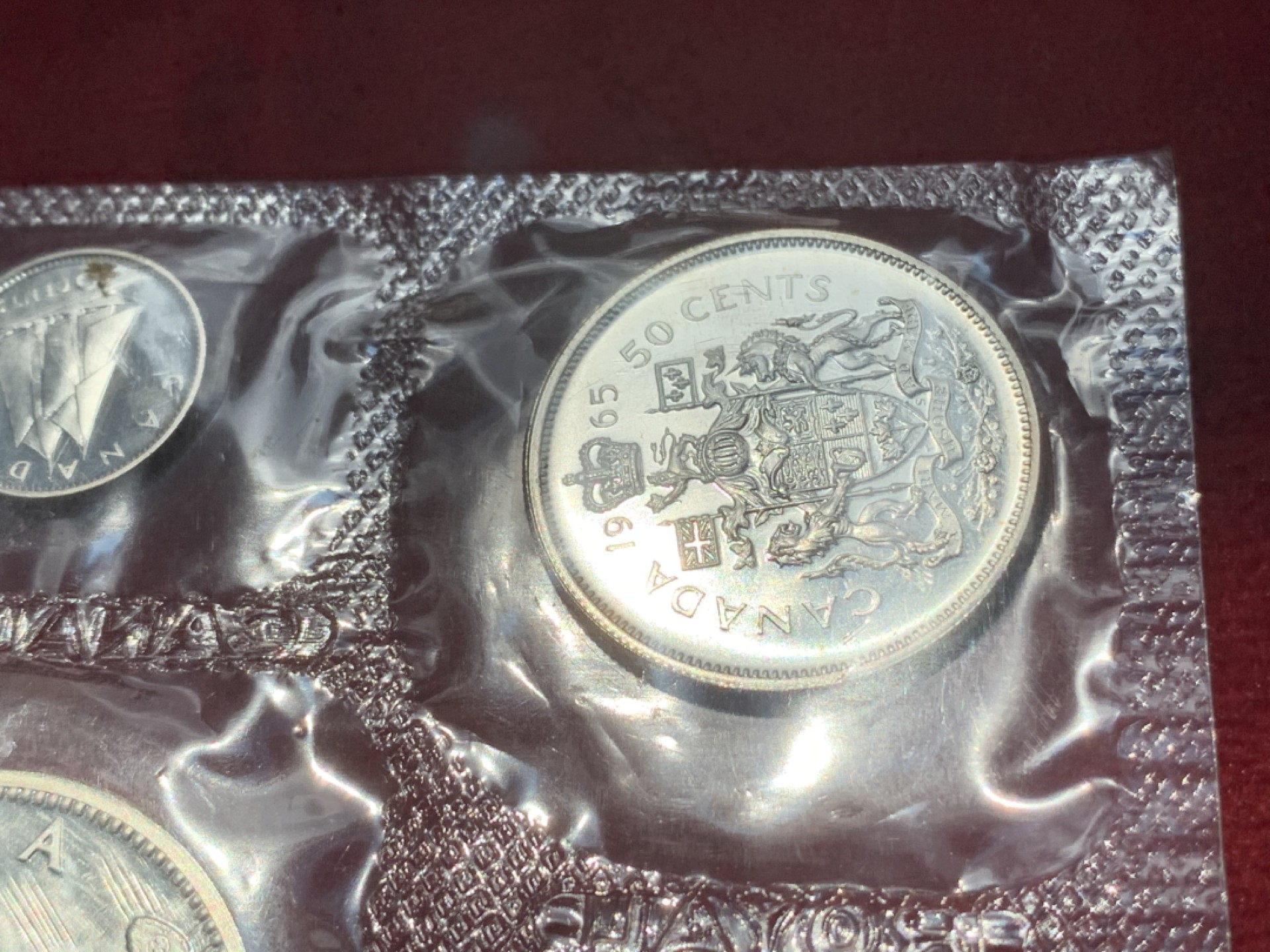 《竞宝斋》第89场-本周日，周一，周四，3场连拍（全场不限金额包邮） 原封装 加拿大1965年 六枚套 其中4枚银币