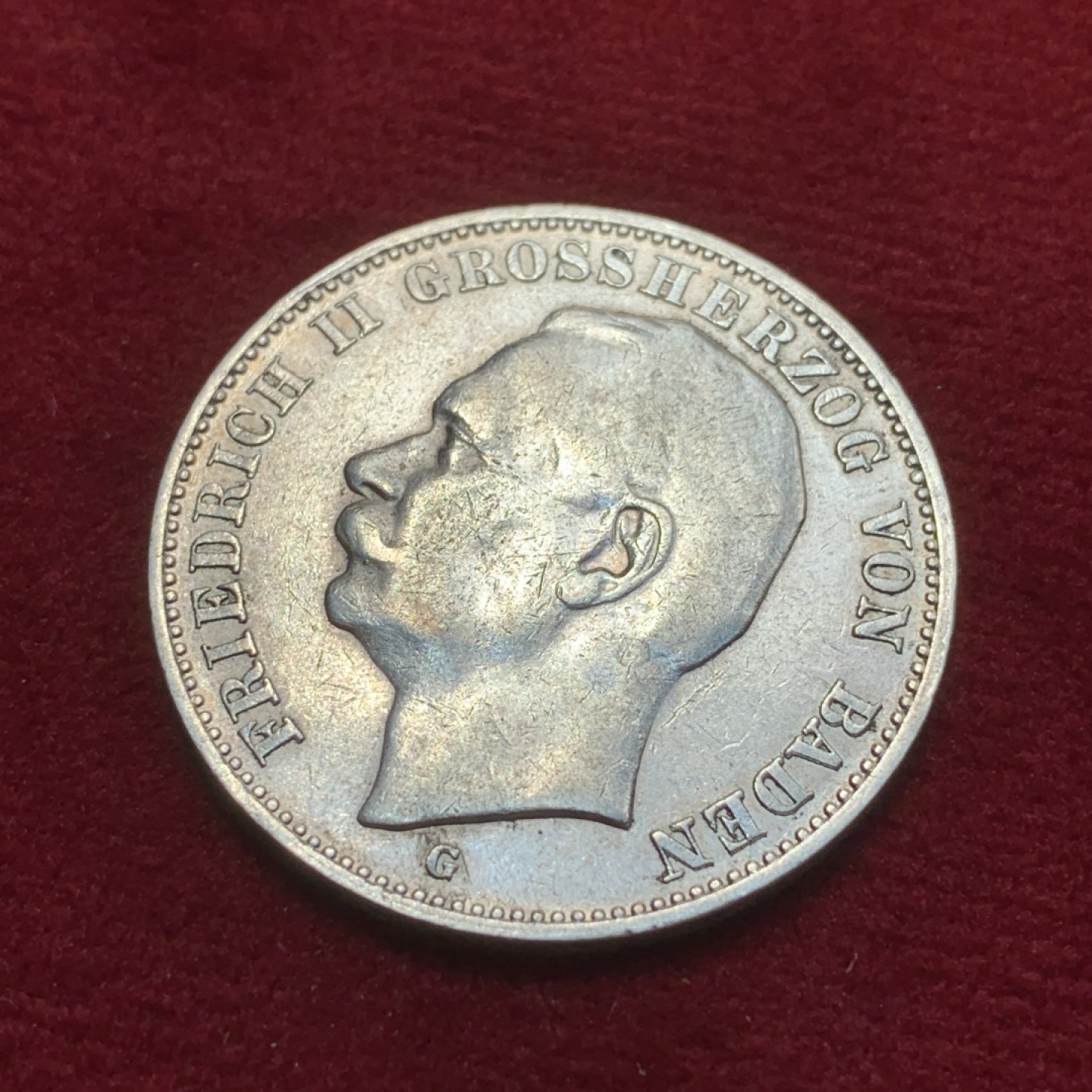 《竞宝斋》第89场-本周日，周一，周四，3场连拍（全场不限金额包邮） 1912年巴登 3马克转光好品 银币