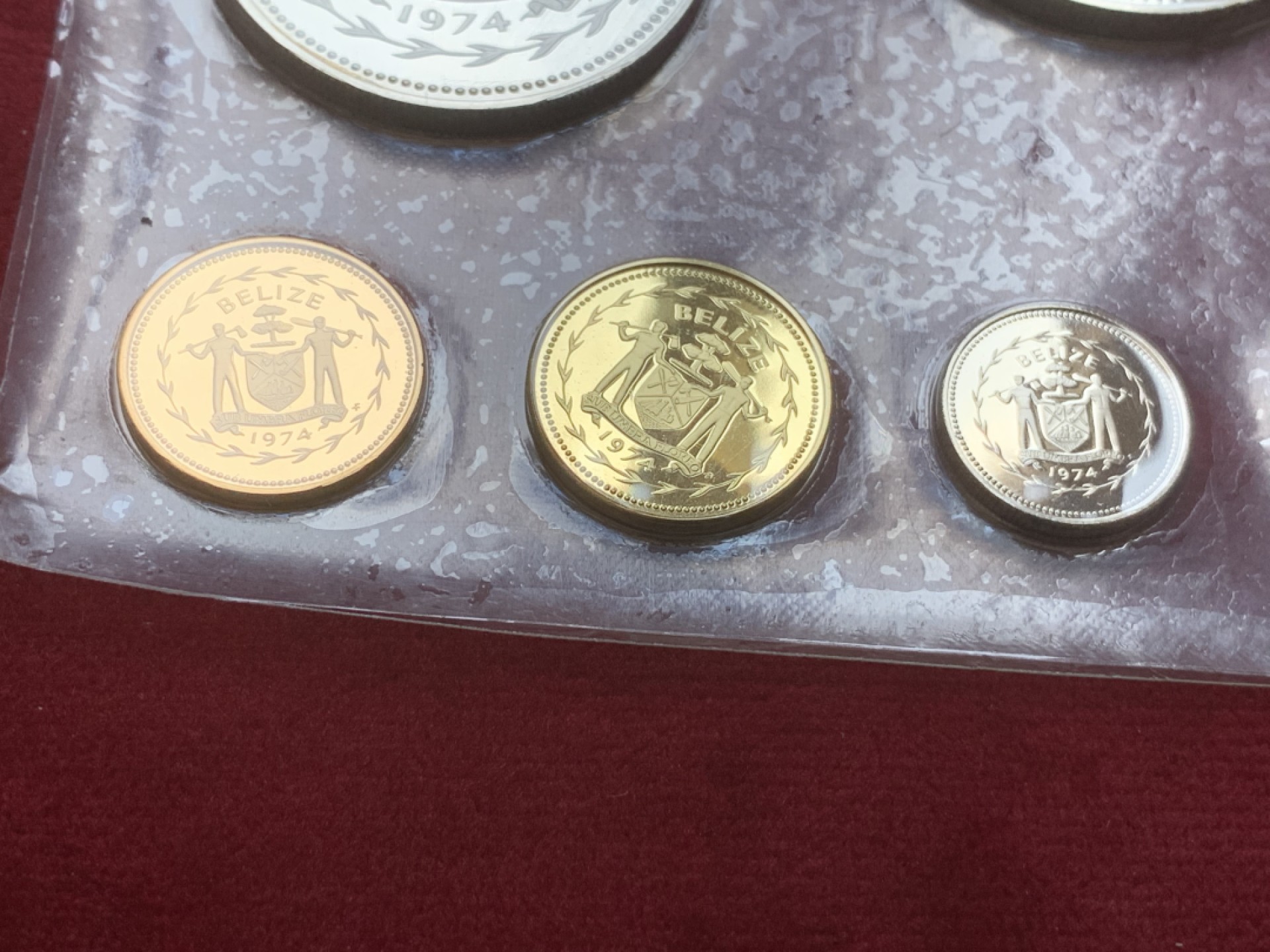 《竞宝斋》第89场-本周日，周一，周四，3场连拍（全场不限金额包邮） 原盒伯利兹1974年鸟类精制币 8枚套