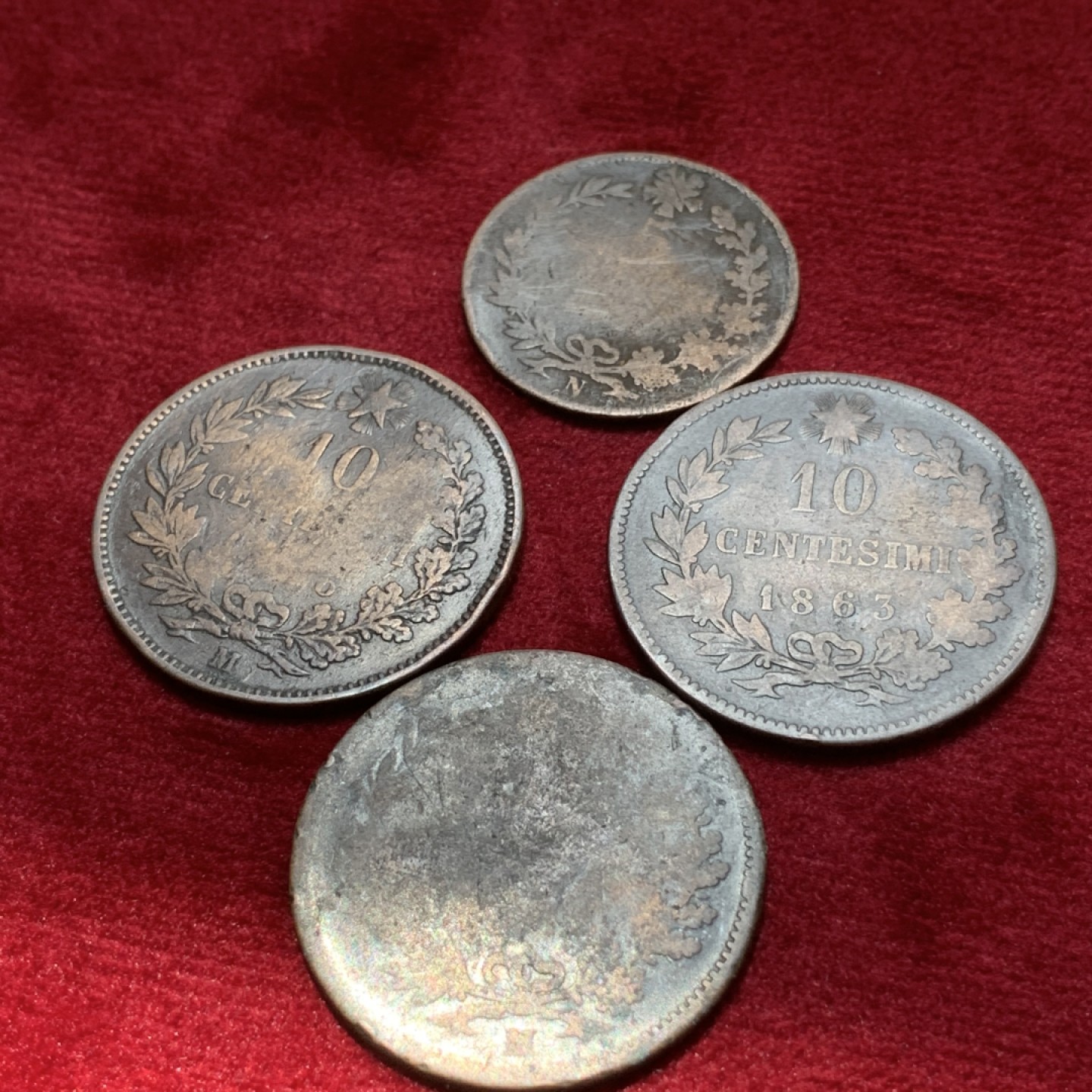 《竞宝斋》第89场-本周日，周一，周四，3场连拍（全场不限金额包邮） 意大利 早期铜币 4枚