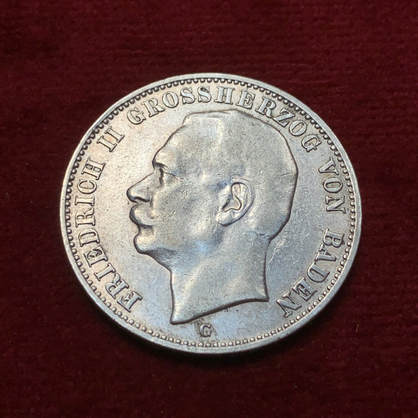 《竞宝斋》第89场-本周日，周一，周四，3场连拍（全场不限金额包邮） 1912年巴登 3马克转光好品 银币