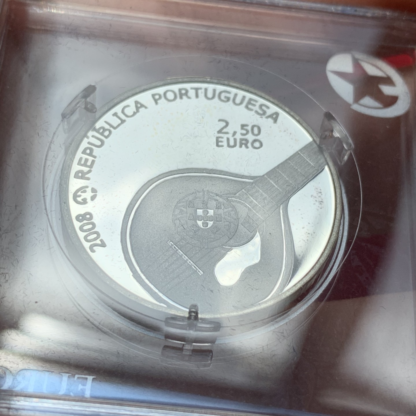 《竞宝斋》第89场-本周日，周一，周四，3场连拍（全场不限金额包邮） 葡萄牙 2008年 法朵音乐 2.5欧元 精制银币 12克 925银