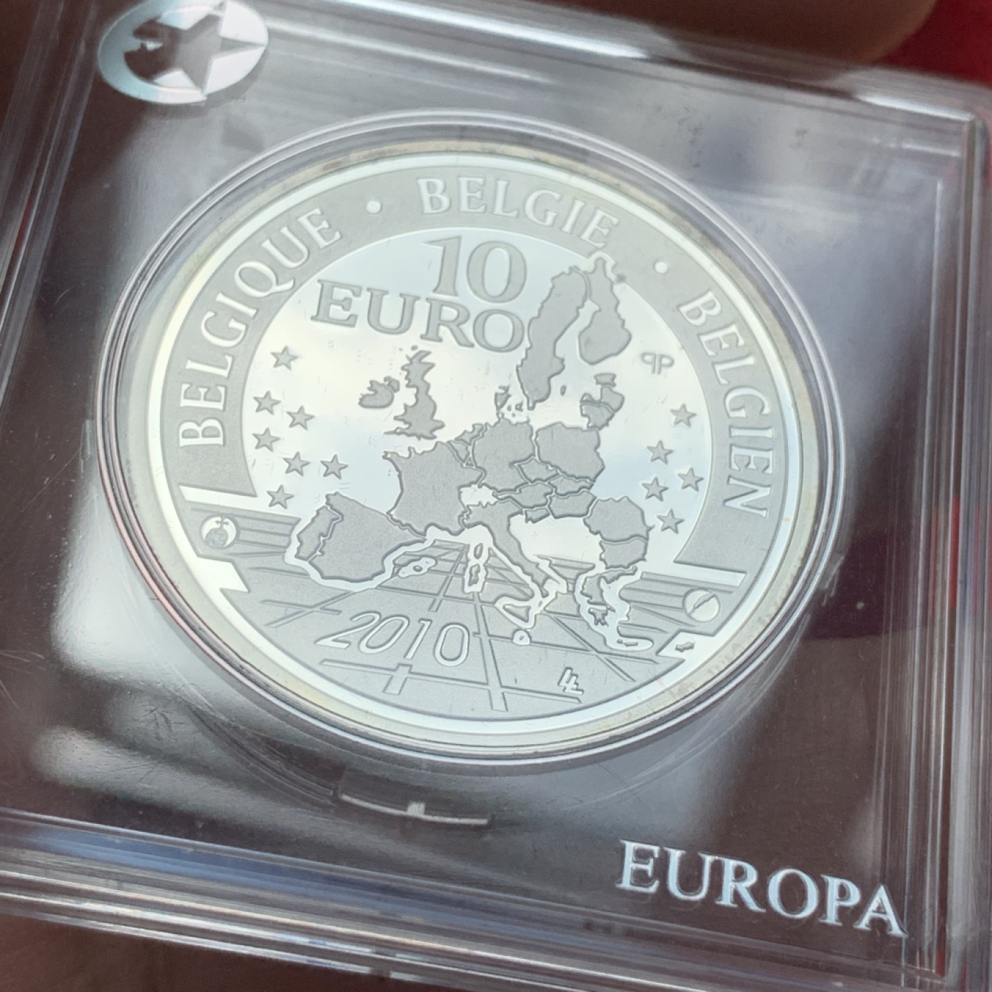 《竞宝斋》第89场-本周日，周一，周四，3场连拍（全场不限金额包邮） 比利时 2010年 非洲博物馆纪念 彩色大象 大银币 18.75克 925银