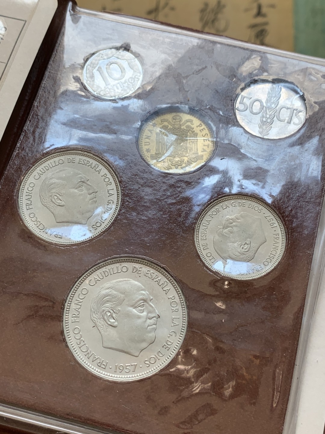 《竞宝斋》第89场-本周日，周一，周四，3场连拍（全场不限金额包邮） 西班牙1972年 佛朗哥六枚套精制套币 稀少