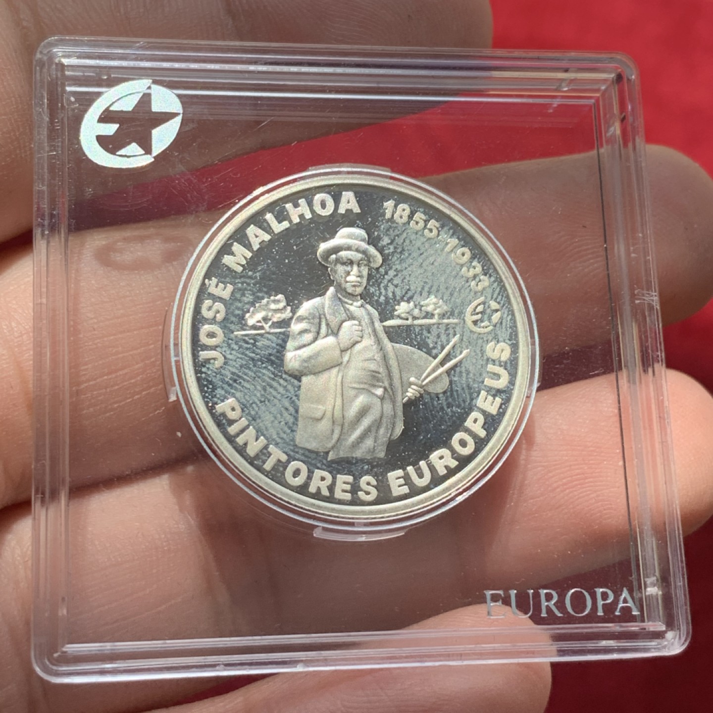 《竞宝斋》第89场-本周日，周一，周四，3场连拍（全场不限金额包邮） 葡萄牙 2012年 画家若泽·马略阿 2.5欧元精制银币 发行量4739枚 12克 925银