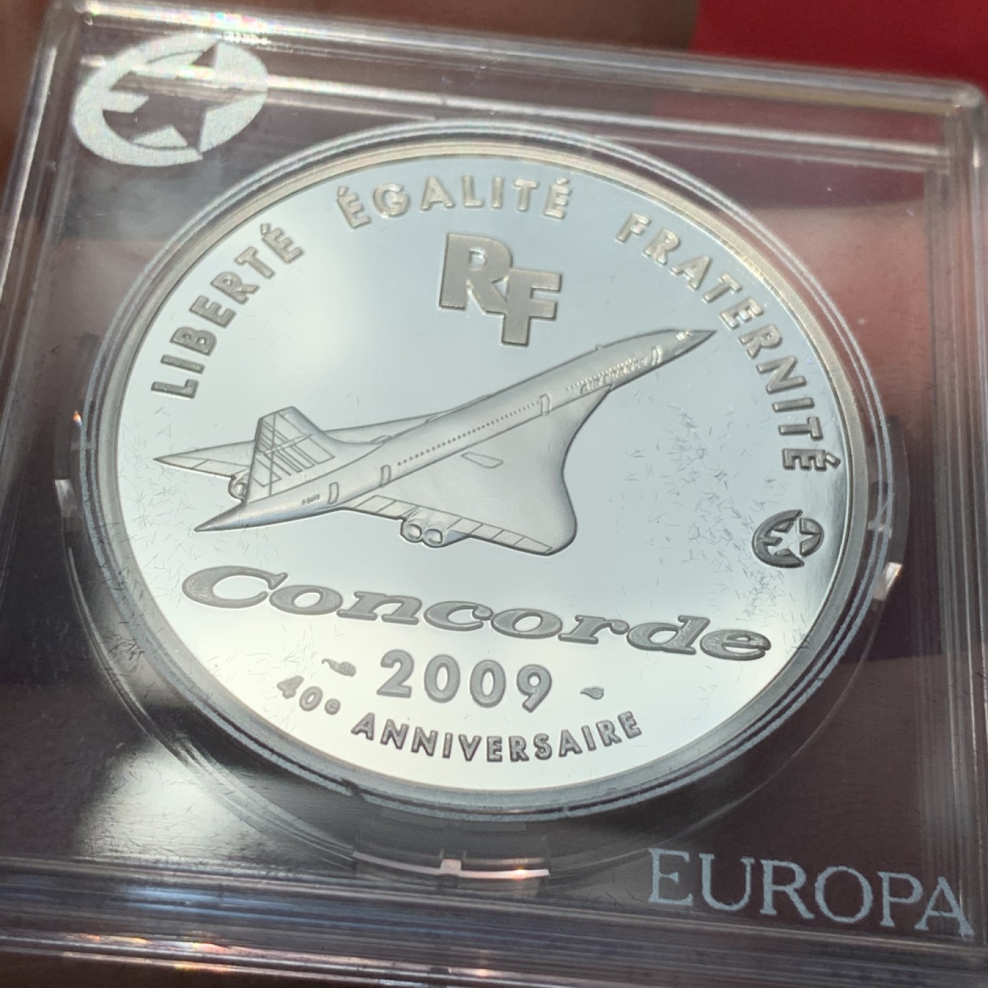 《竞宝斋》第89场-本周日，周一，周四，3场连拍（全场不限金额包邮）  法国 2009年 飞机纪念 10欧元 大银币 22.2克 900银