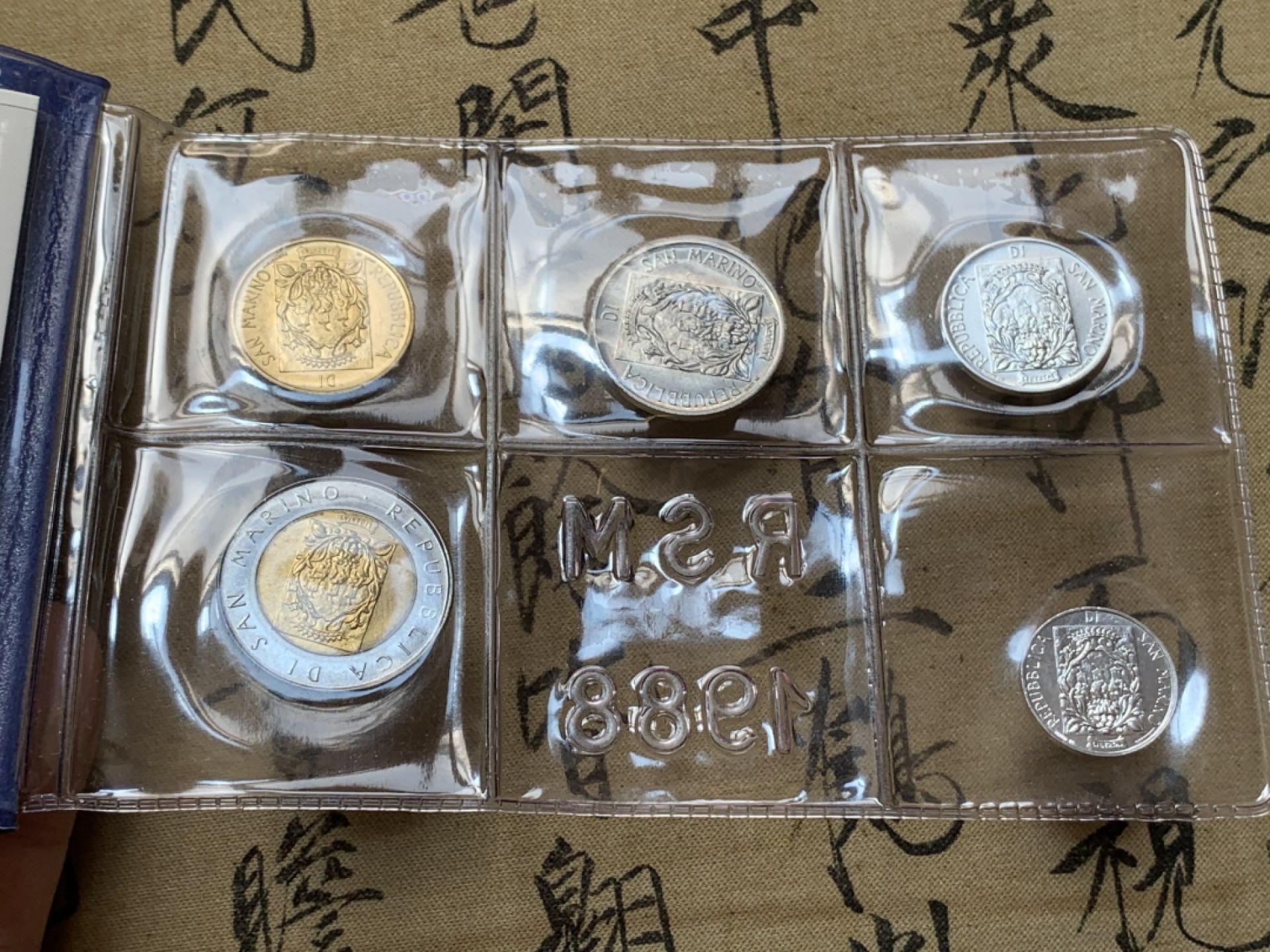 《竞宝斋》第89场-本周日，周一，周四，3场连拍（全场不限金额包邮） 圣马力诺1988年 哨塔系列 十枚套 其中最大枚1000里拉是银币