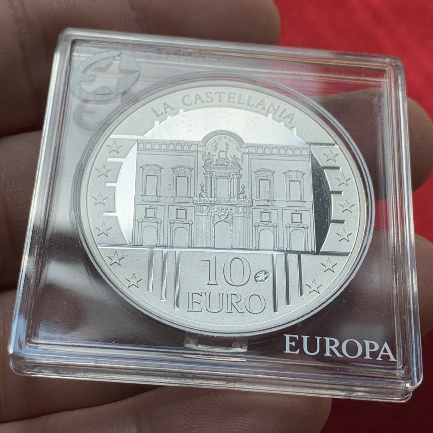 《竞宝斋》第89场-本周日，周一，周四，3场连拍（全场不限金额包邮） 马耳他 2009年 卡斯特拉尼亚宫 10欧元精制大银币 28.28克 925银