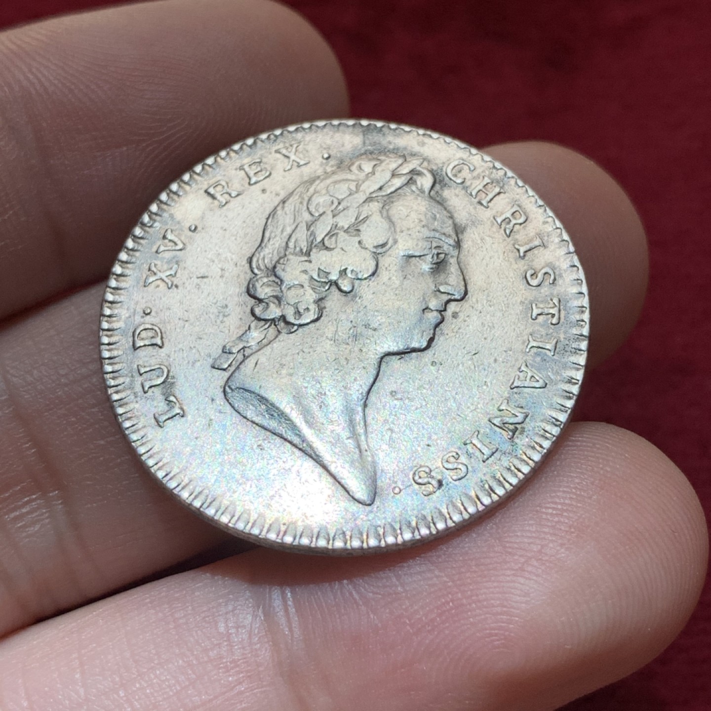 《竞宝斋》第89场-本周日，周一，周四，3场连拍（全场不限金额包邮） 法国 路易十五 1752年 银质代币