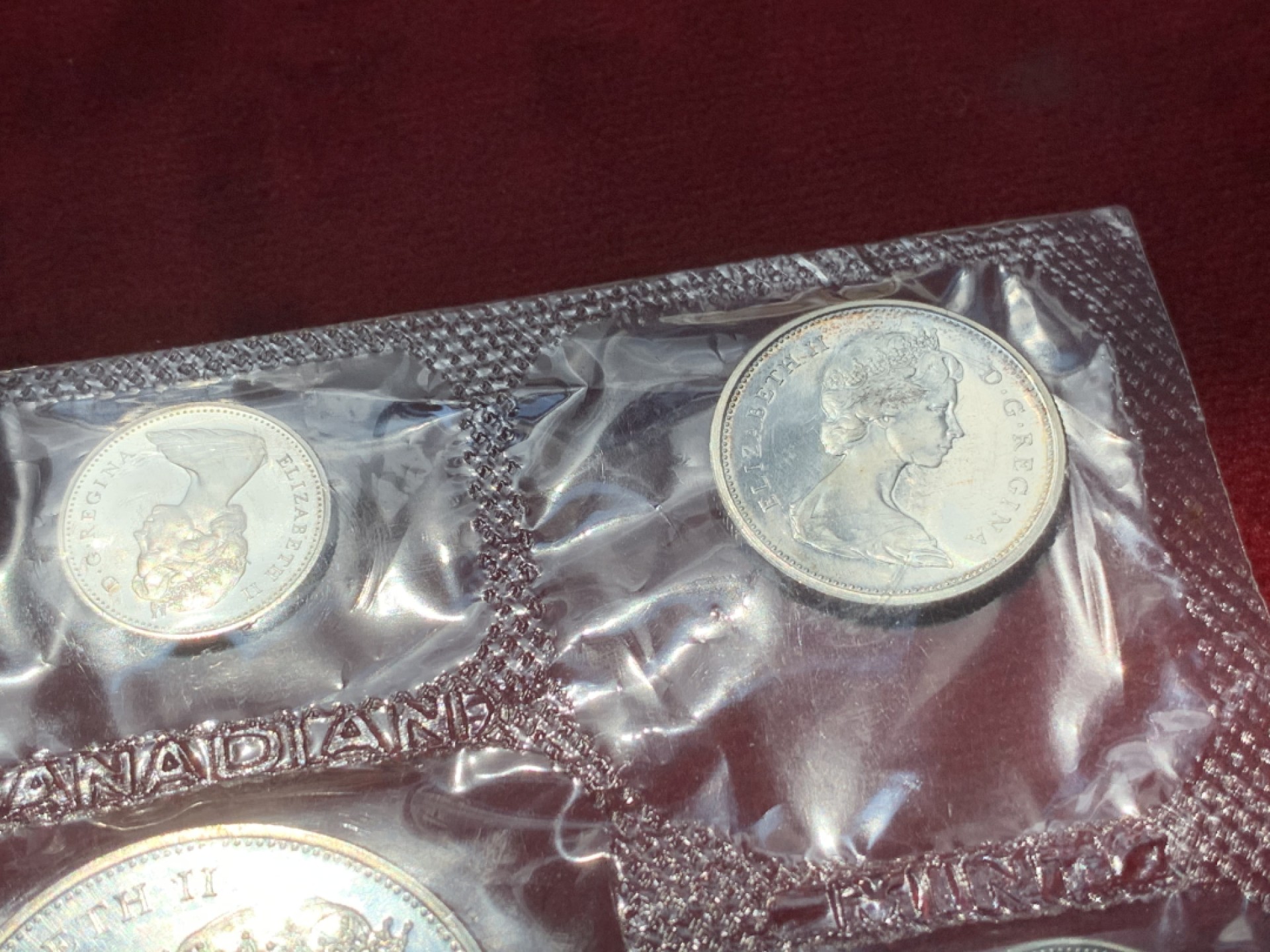 《竞宝斋》第89场-本周日，周一，周四，3场连拍（全场不限金额包邮） 原封装 加拿大1965年 六枚套 其中4枚银币