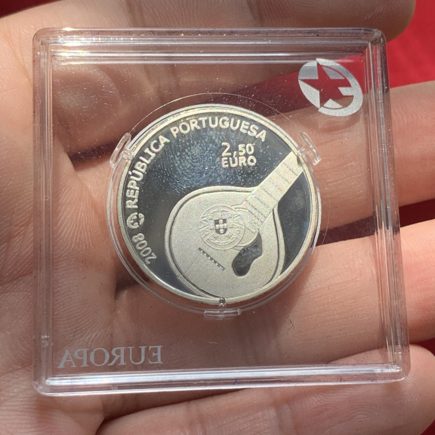 《竞宝斋》第89场-本周日，周一，周四，3场连拍（全场不限金额包邮） 葡萄牙 2008年 法朵音乐 2.5欧元 精制银币 12克 925银