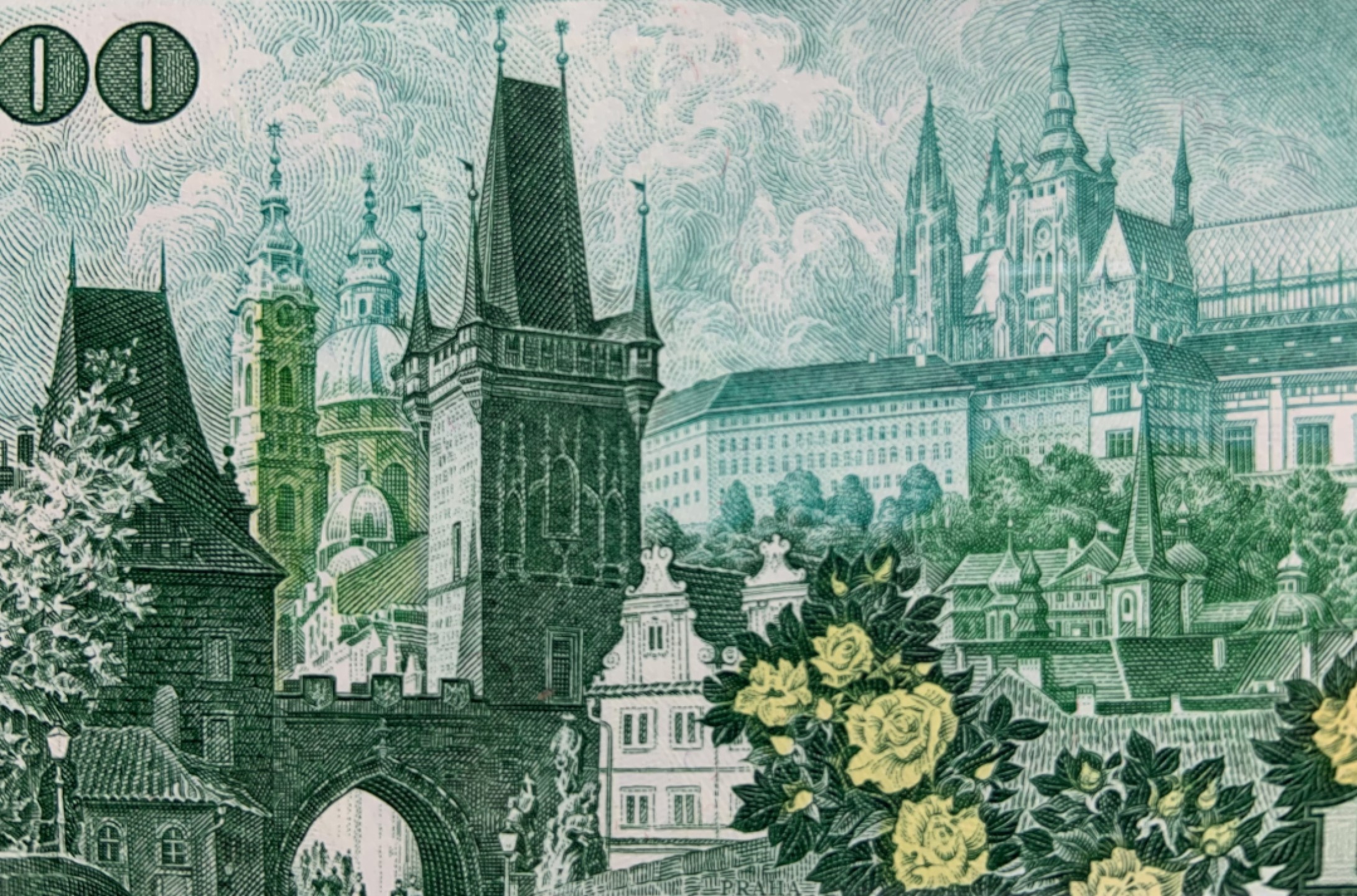 收藏联盟Quantum Auction 第187期拍卖 捷克斯洛伐克1989年100克朗 PMG67 高分稀少布拉格之春 雕版画的代表作