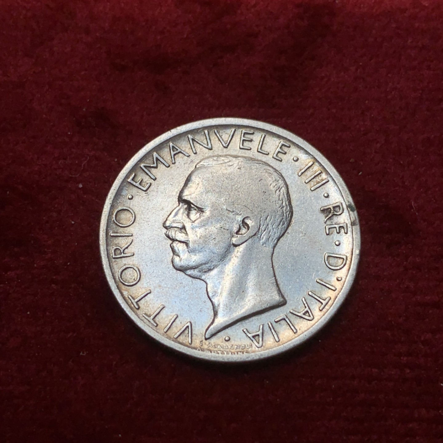 《竞宝斋》第89场-本周日，周一，周四，3场连拍（全场不限金额包邮） 1927年意大利小鹰5里拉 银币