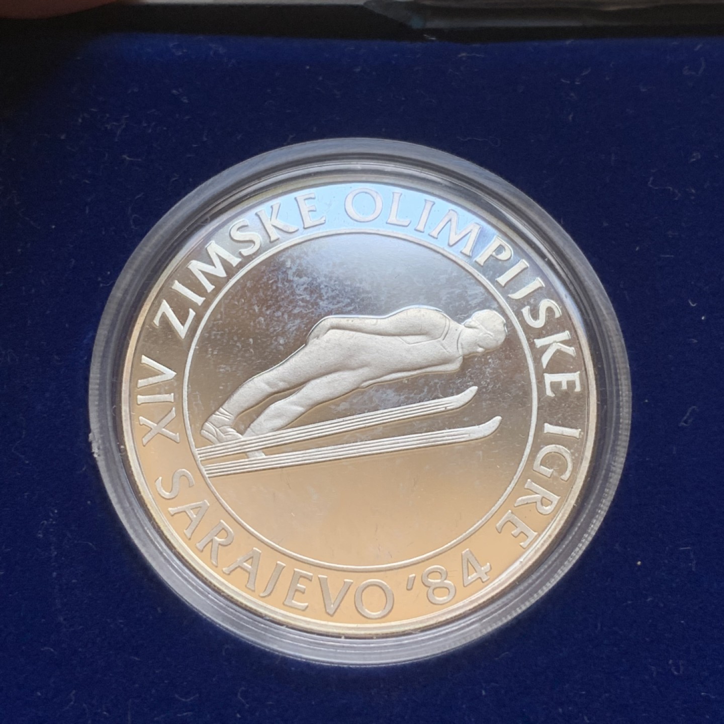 《竞宝斋》第89场-本周日，周一，周四，3场连拍（全场不限金额包邮） 原盒证书南斯拉夫 1984年 冬奥纪念 100/250/500第纳尔 精致银币925银 13g/17g/23g