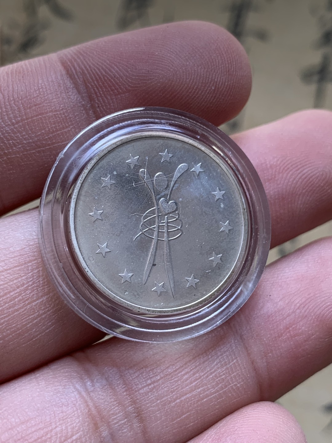 《竞宝斋》第89场-本周日，周一，周四，3场连拍（全场不限金额包邮） 木盒 西班牙1989年纪念 ECU银章 属于1ECU尺寸同系列 925银