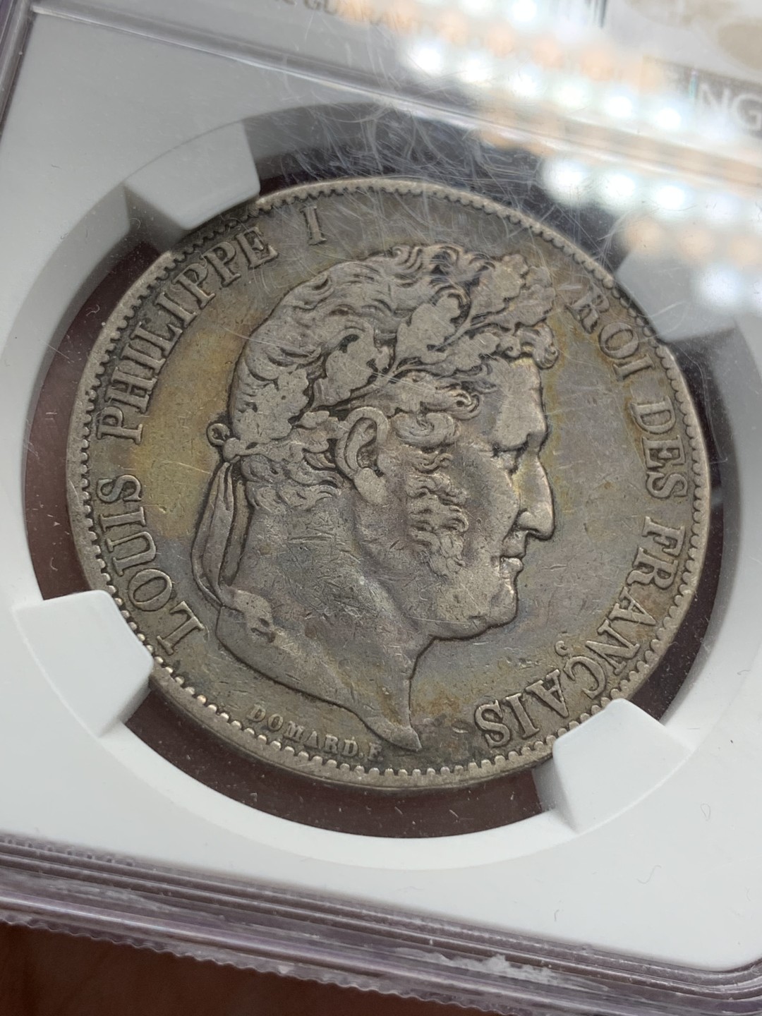 《竞宝斋》第89场-本周日，周一，周四，3场连拍（全场不限金额包邮） NGC-XFD  法国 1845年W 菲利普一世 5法郎银币  