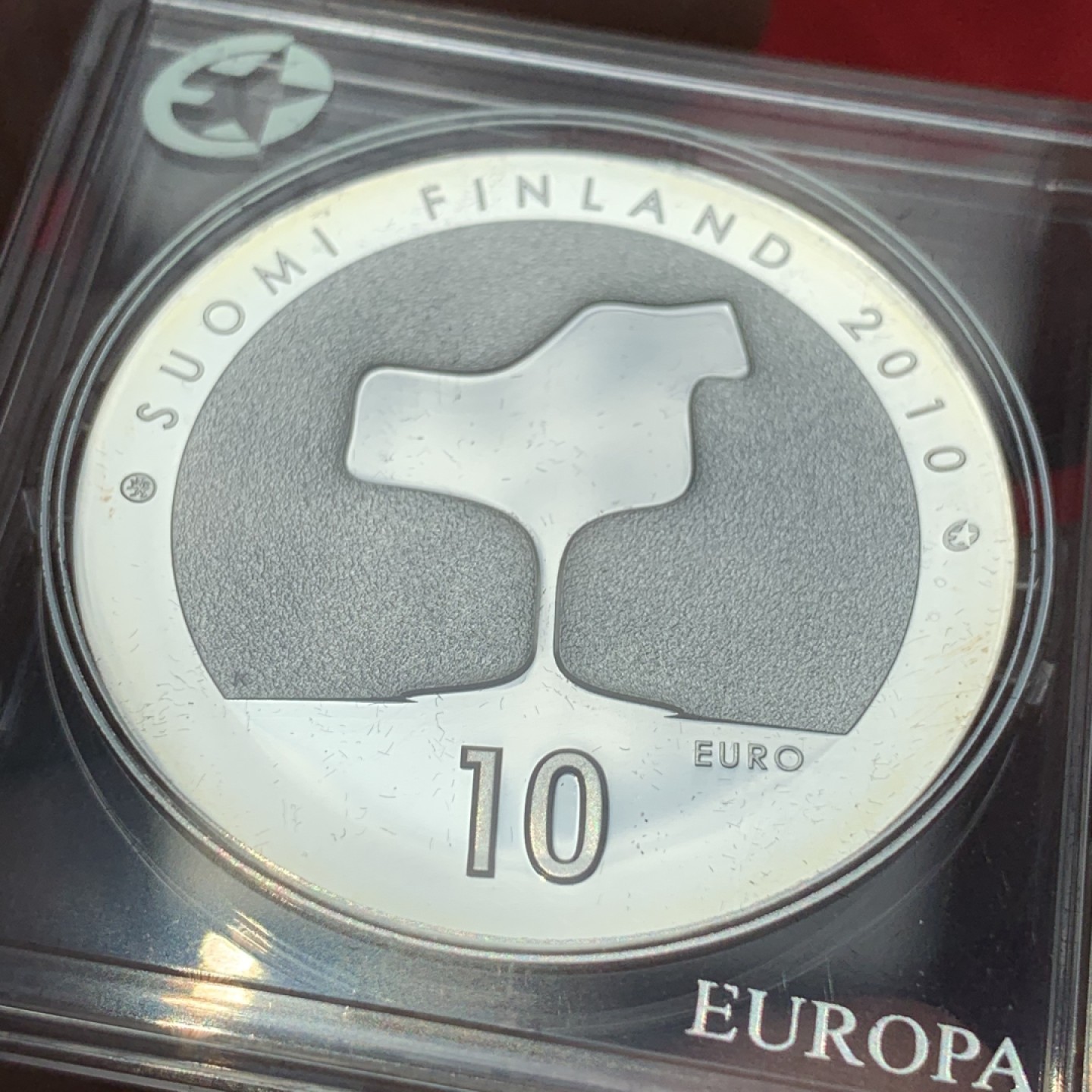 《竞宝斋》第89场-本周日，周一，周四，3场连拍（全场不限金额包邮） 芬兰 2010年 埃罗·沙里宁  纪念银币 10欧元 精制大银币25.5克 925银