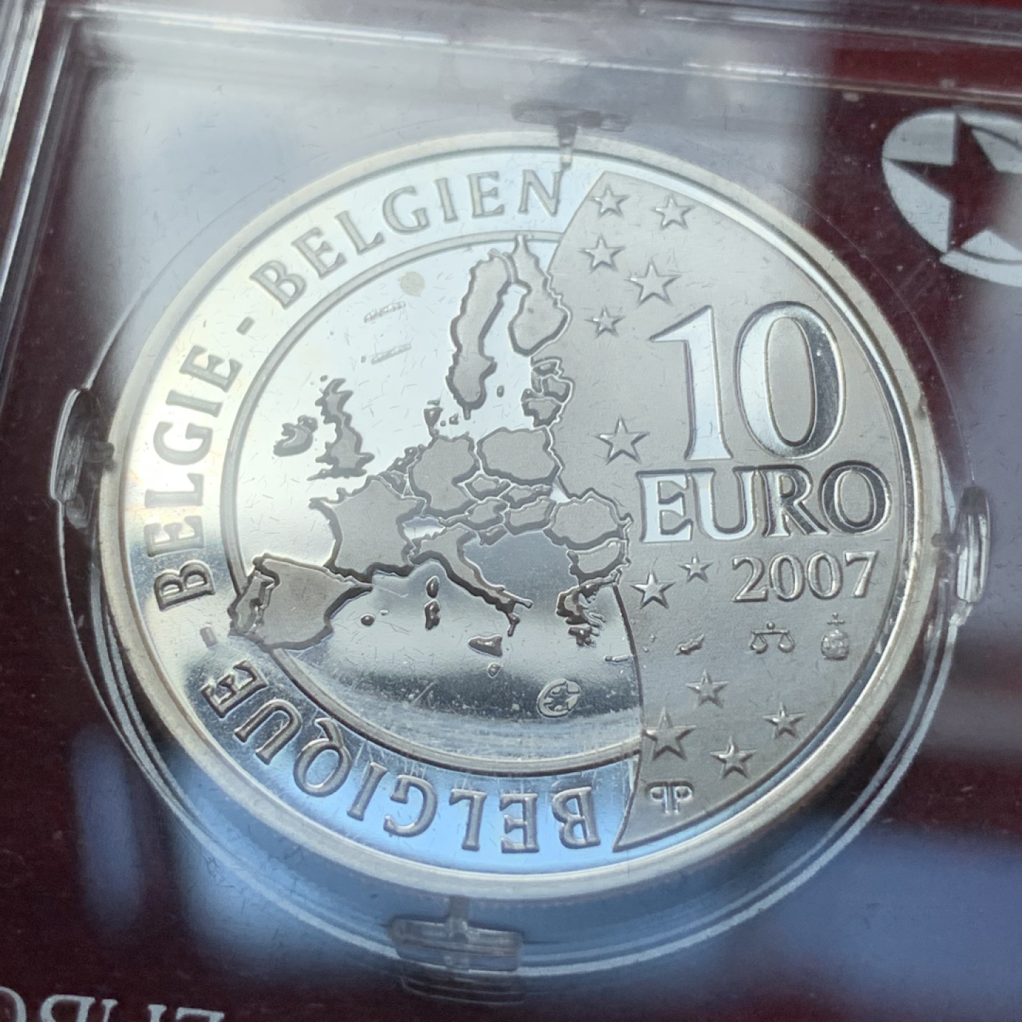 《竞宝斋》第89场-本周日，周一，周四，3场连拍（全场不限金额包邮） 比利时 2007年 罗马条约签订 10欧元 大银币 18.75克 925银