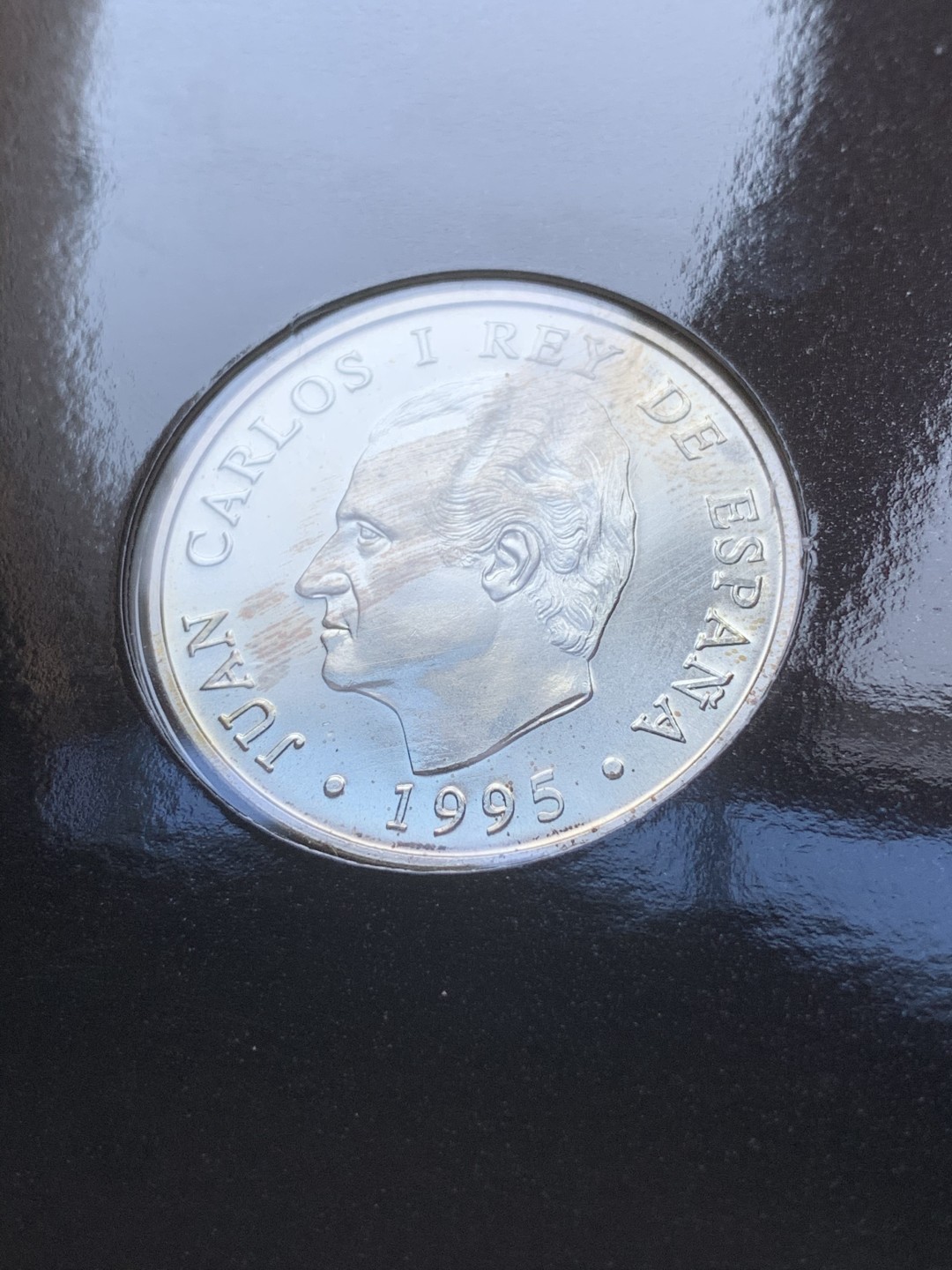 《竞宝斋》第89场-本周日，周一，周四，3场连拍（全场不限金额包邮） 卡装西班牙1995年 欧盟理事会纪念 2000比塞塔 大银币