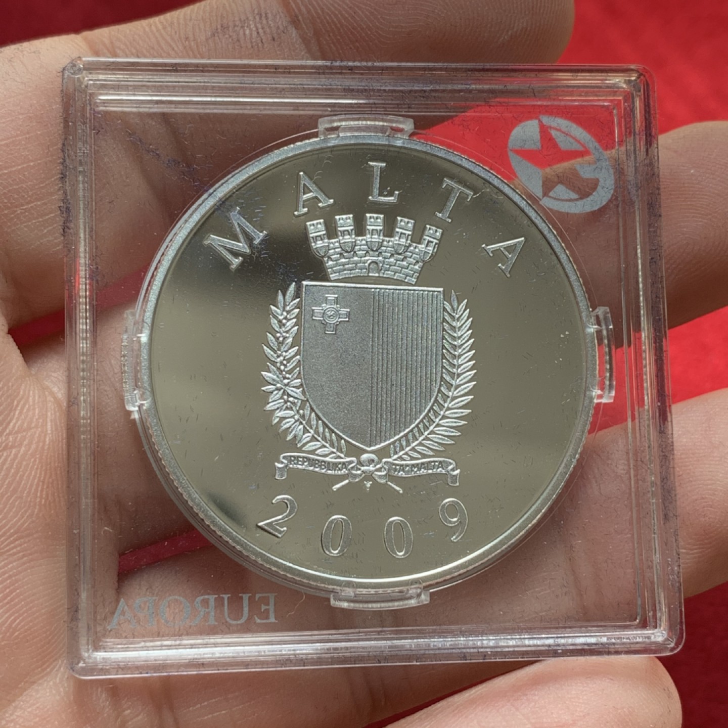 《竞宝斋》第89场-本周日，周一，周四，3场连拍（全场不限金额包邮） 马耳他 2009年 卡斯特拉尼亚宫 10欧元精制大银币 28.28克 925银